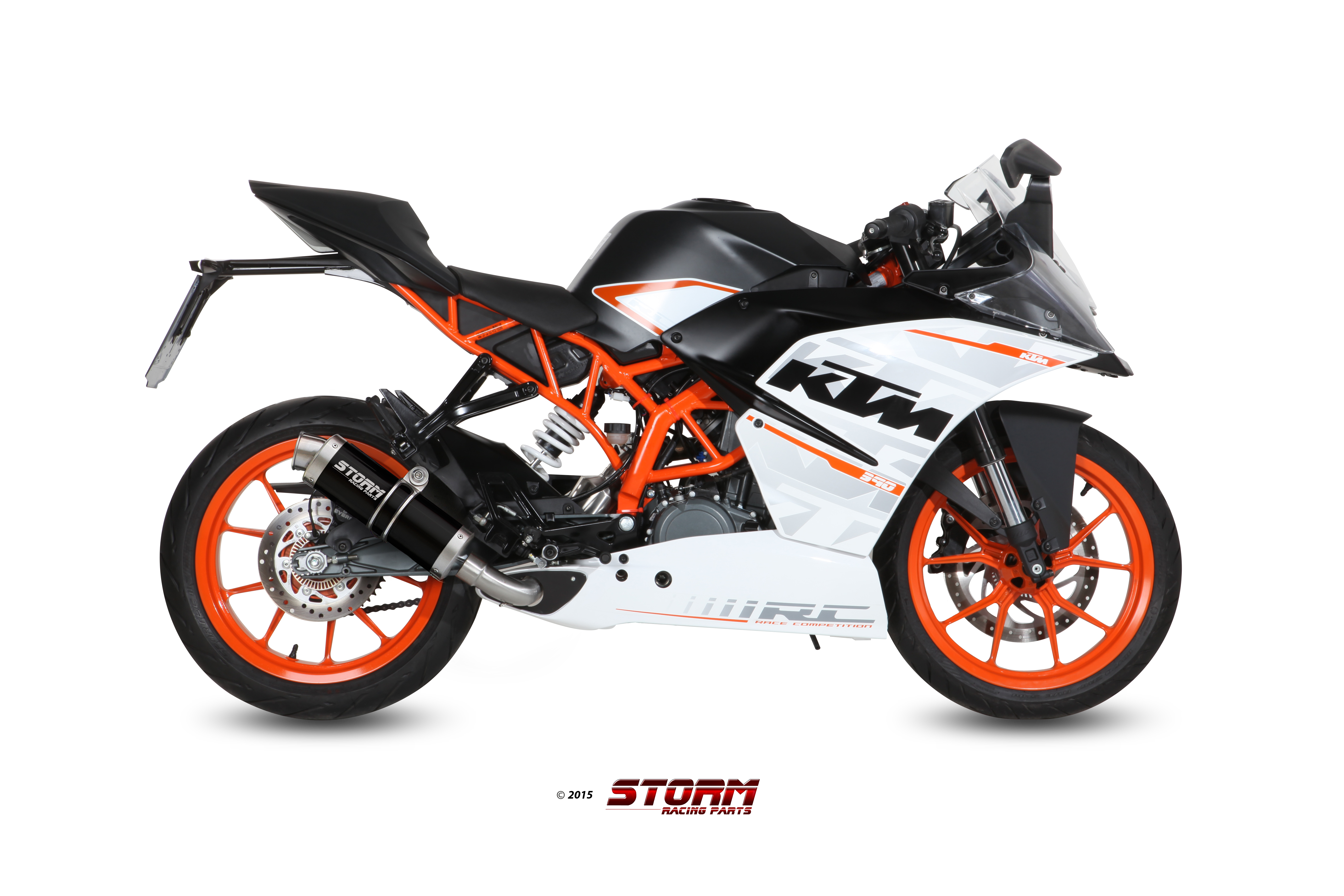 KTM RC 390 Exhaust Storm Gp Black stainless steel KT.015.LXSB