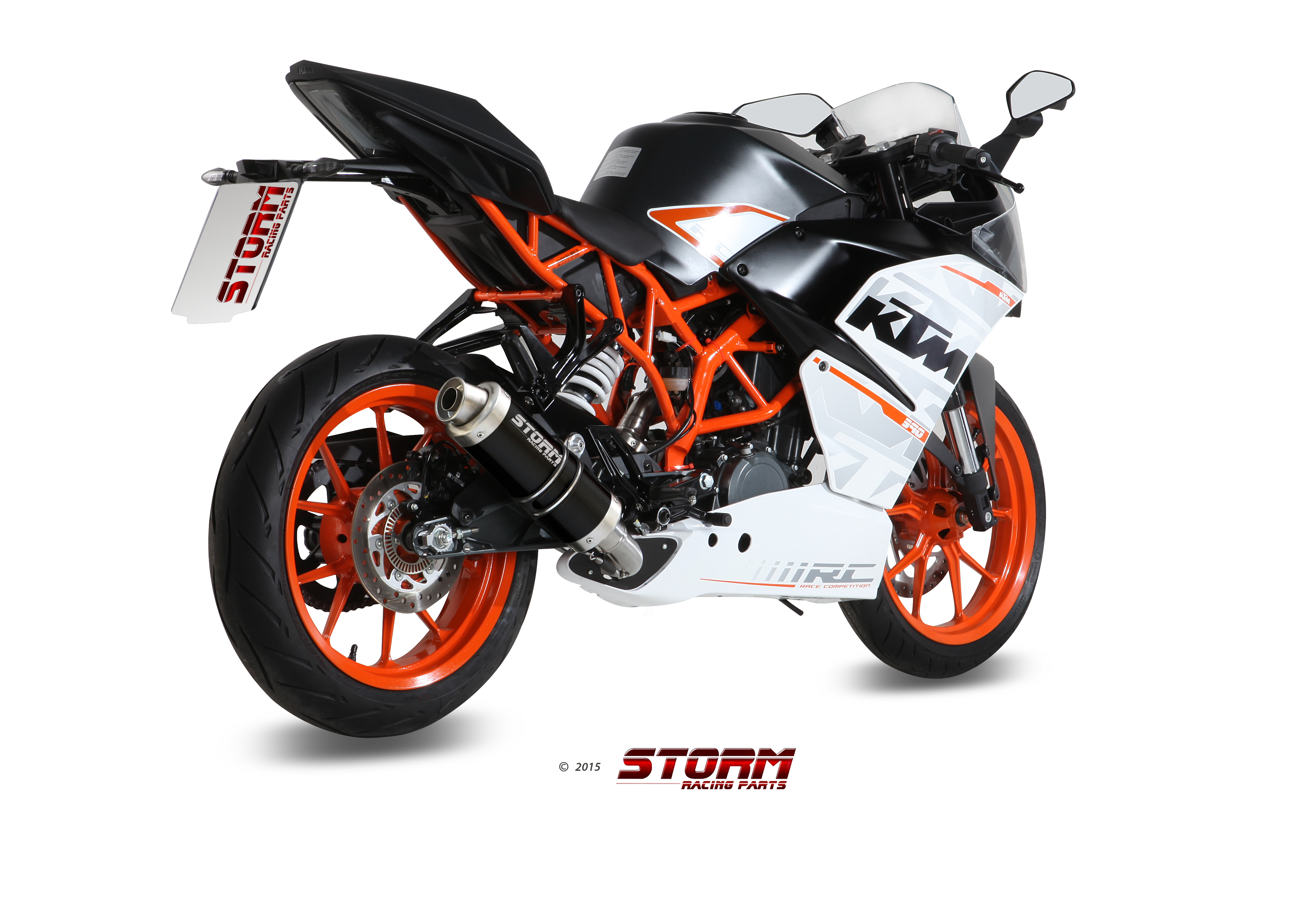 Scarico KTM RC 390 Storm Gp Inox Nero KT.015.LXSB