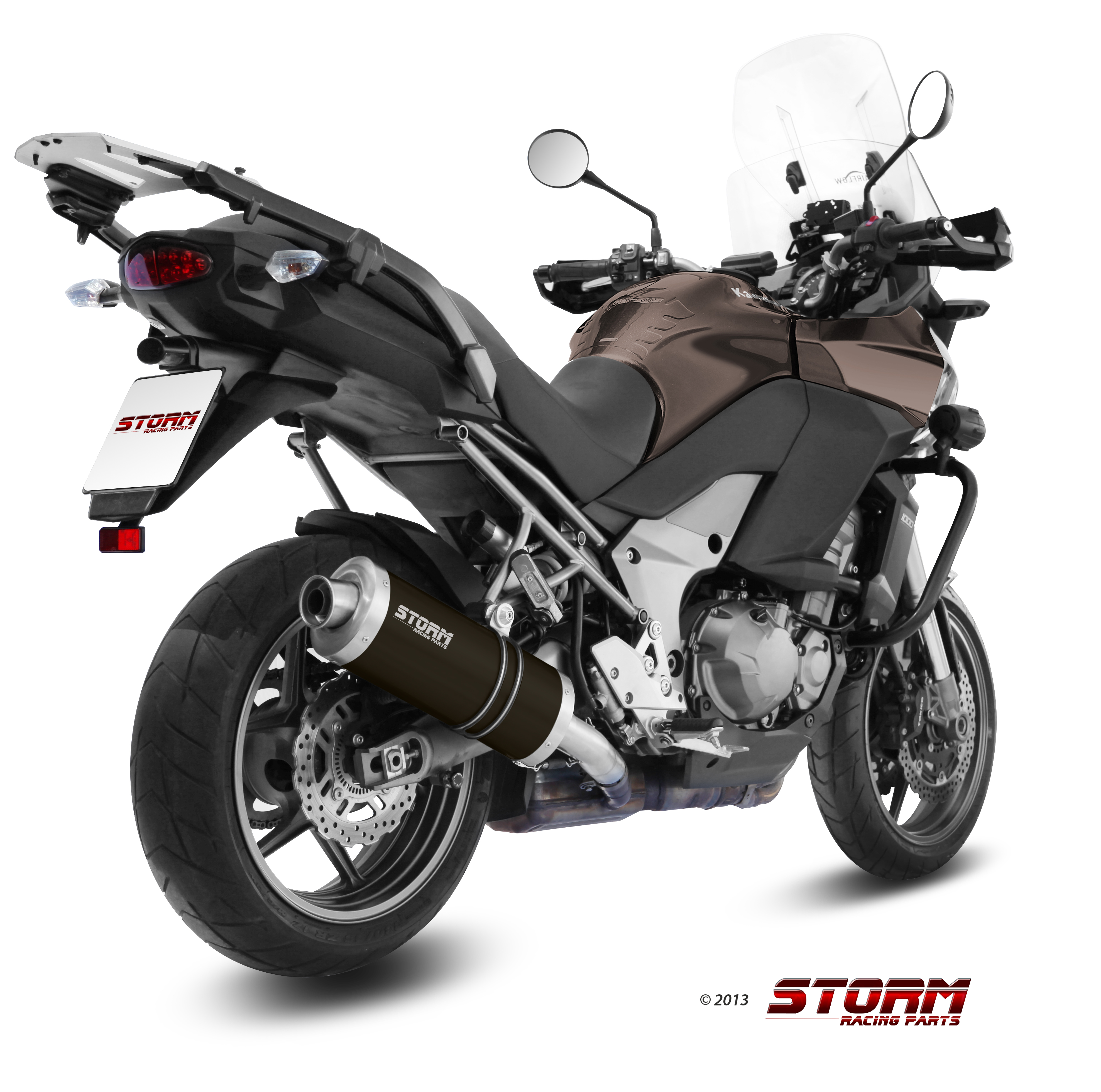 Scarico KAWASAKI VERSYS 1000 Storm Oval Inox Nero K.034.LX2B