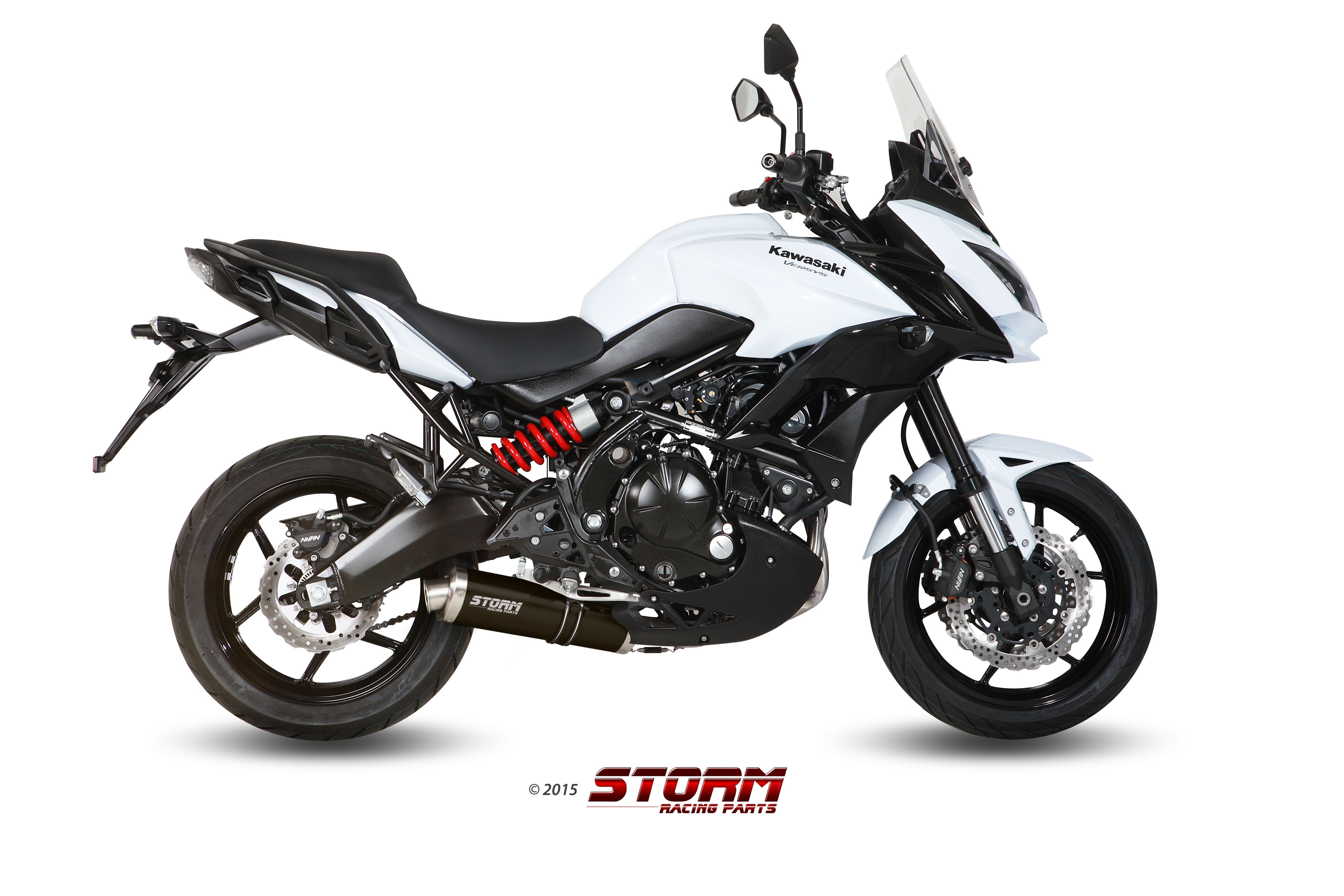 Scarico KAWASAKI VERSYS 650 Storm Oval Inox Nero K.041.LX1B