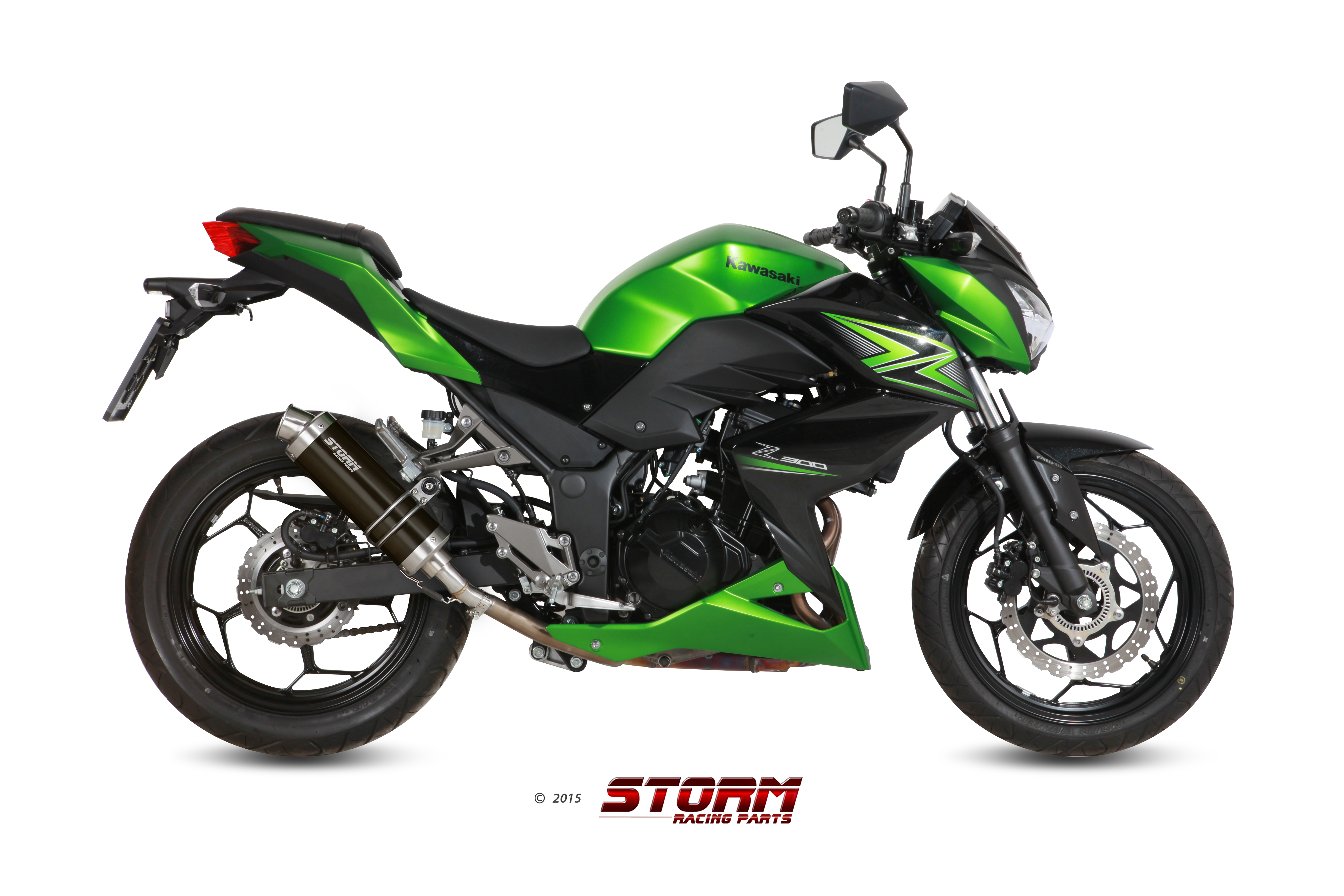 Scarico KAWASAKI Z300 Storm Gp Inox Nero K.038.LXSB