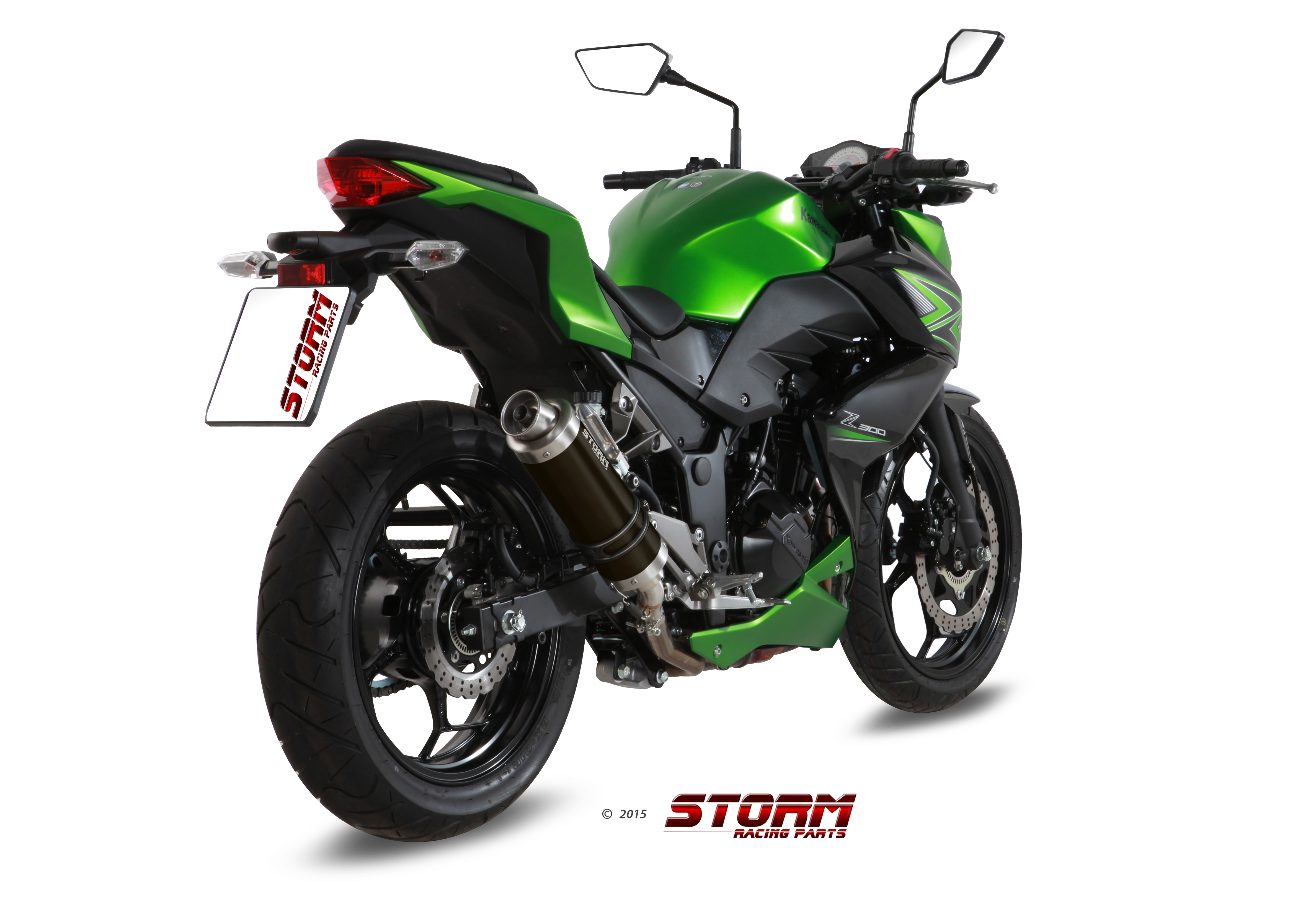 Scarico KAWASAKI Z300 Storm Gp Inox Nero K.038.LXSB