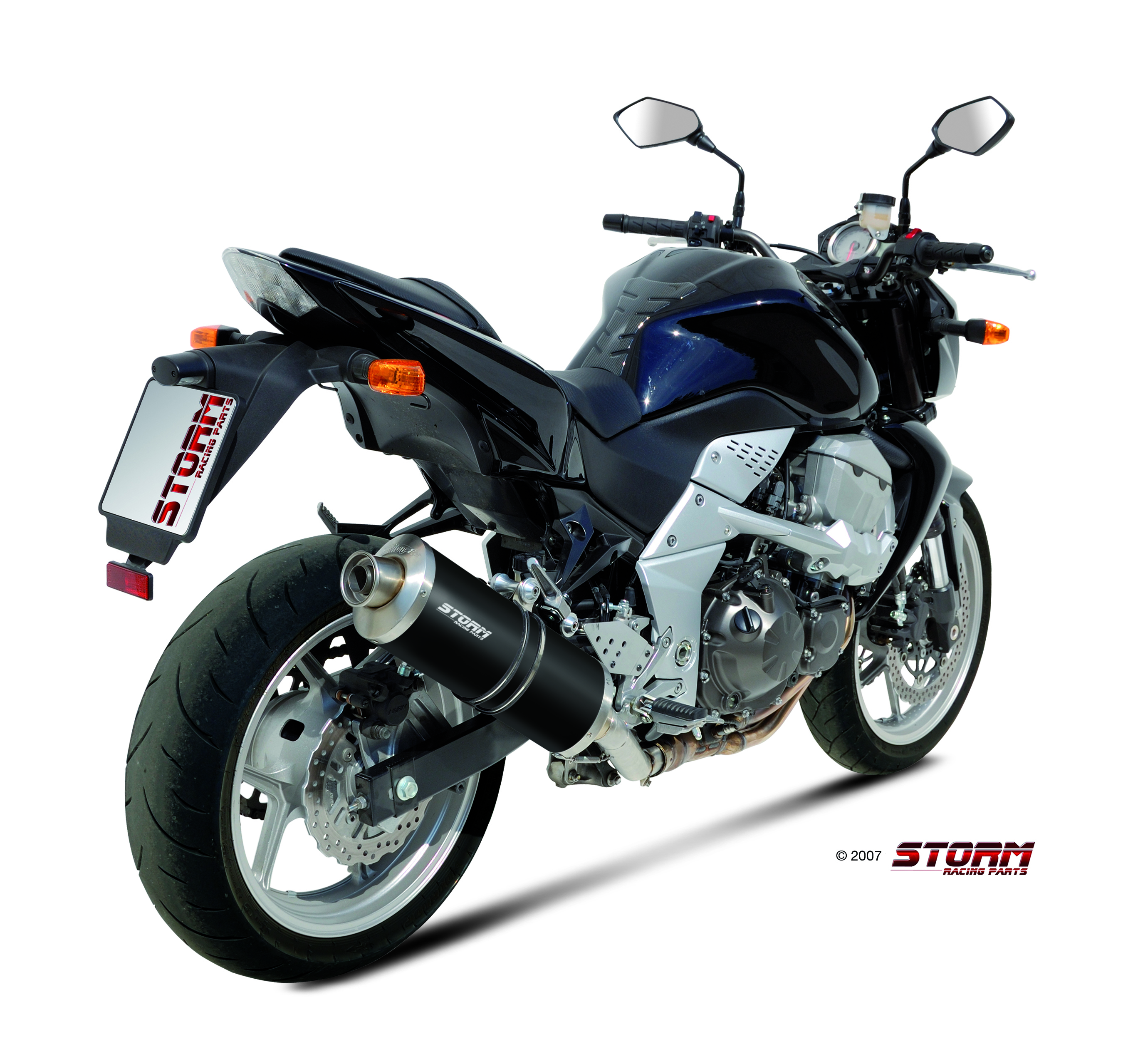 Scarico KAWASAKI Z 750 Storm Oval Inox negro K.018.LX2B