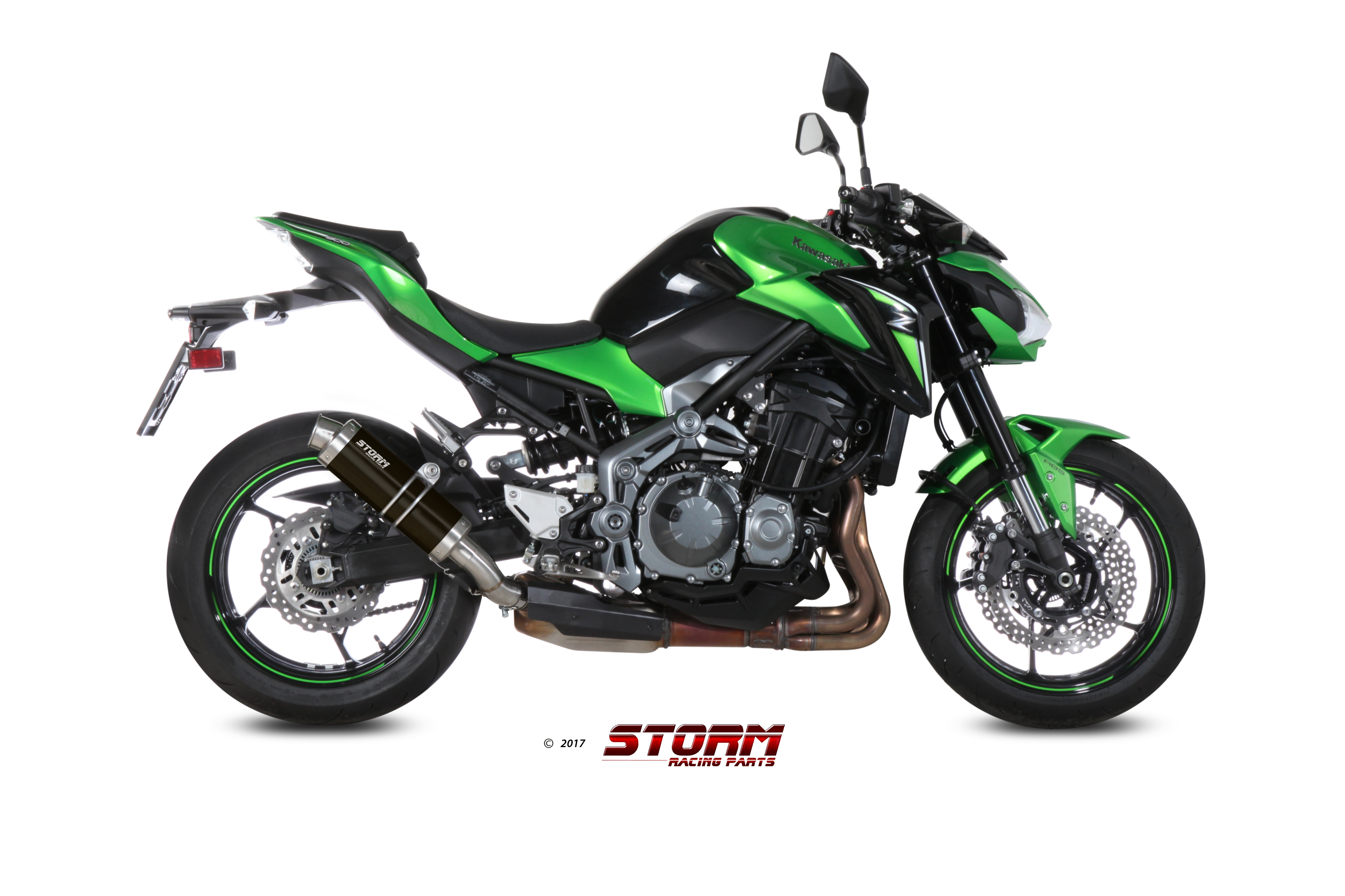 KAWASAKI Z 900 Exhaust Storm Gp Black stainless steel K.045.LXSB