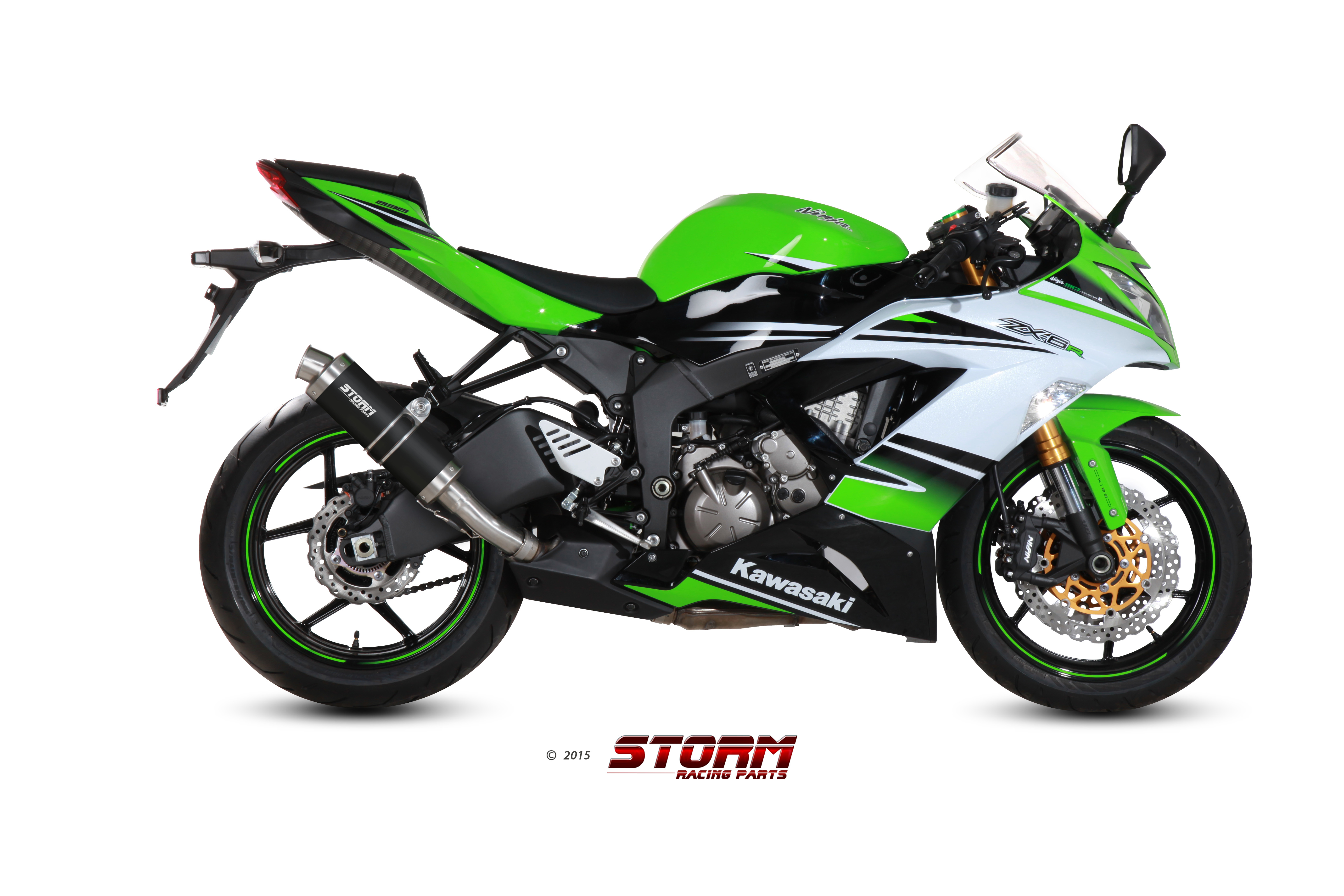 Scarico KAWASAKI ZX-6 R 636 Storm Gp Inox negro K.022.LXSB