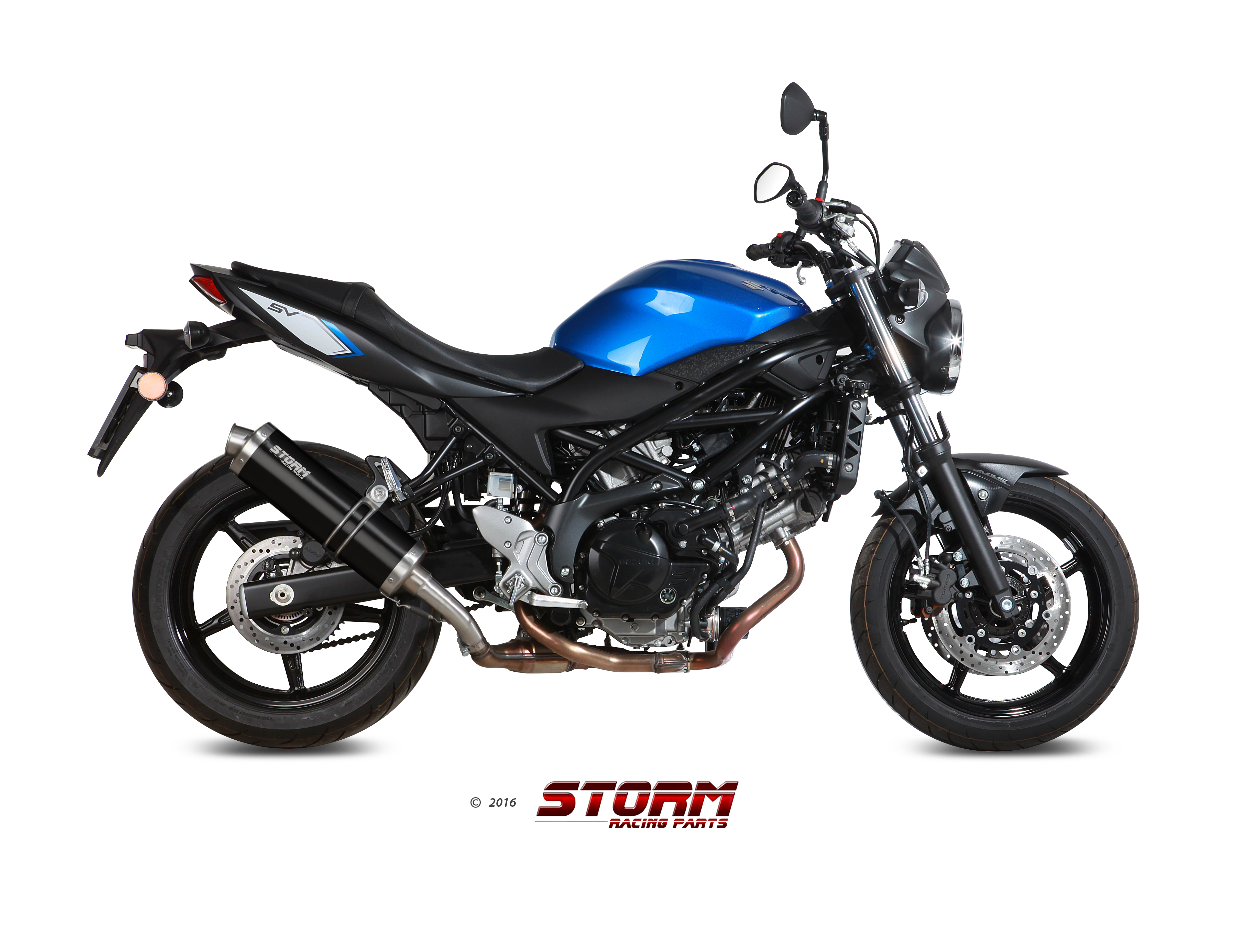 Scarico SUZUKI SV 650 Storm Oval Inox Nero S.045.LX1B