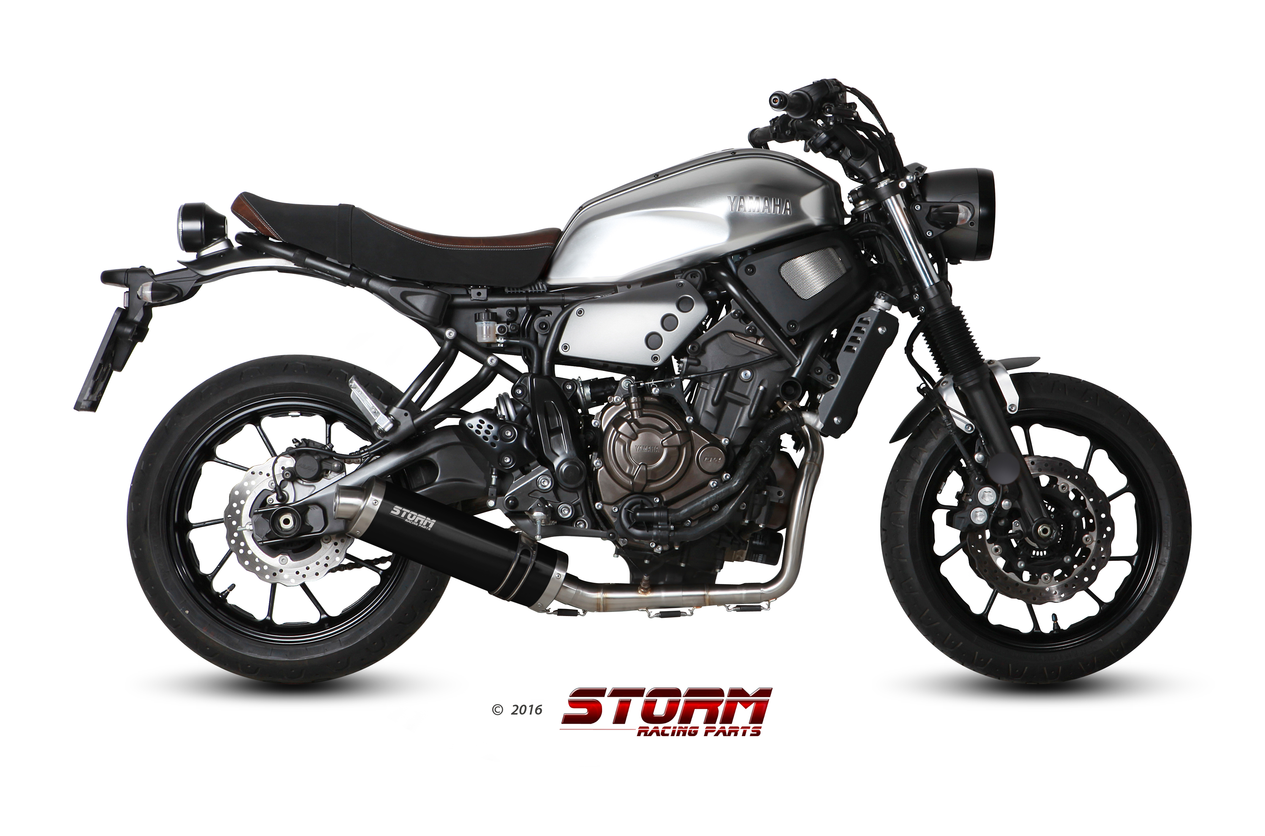 Scarico YAMAHA XSR 700 Storm Oval Inox Nero Y.053.LX1B