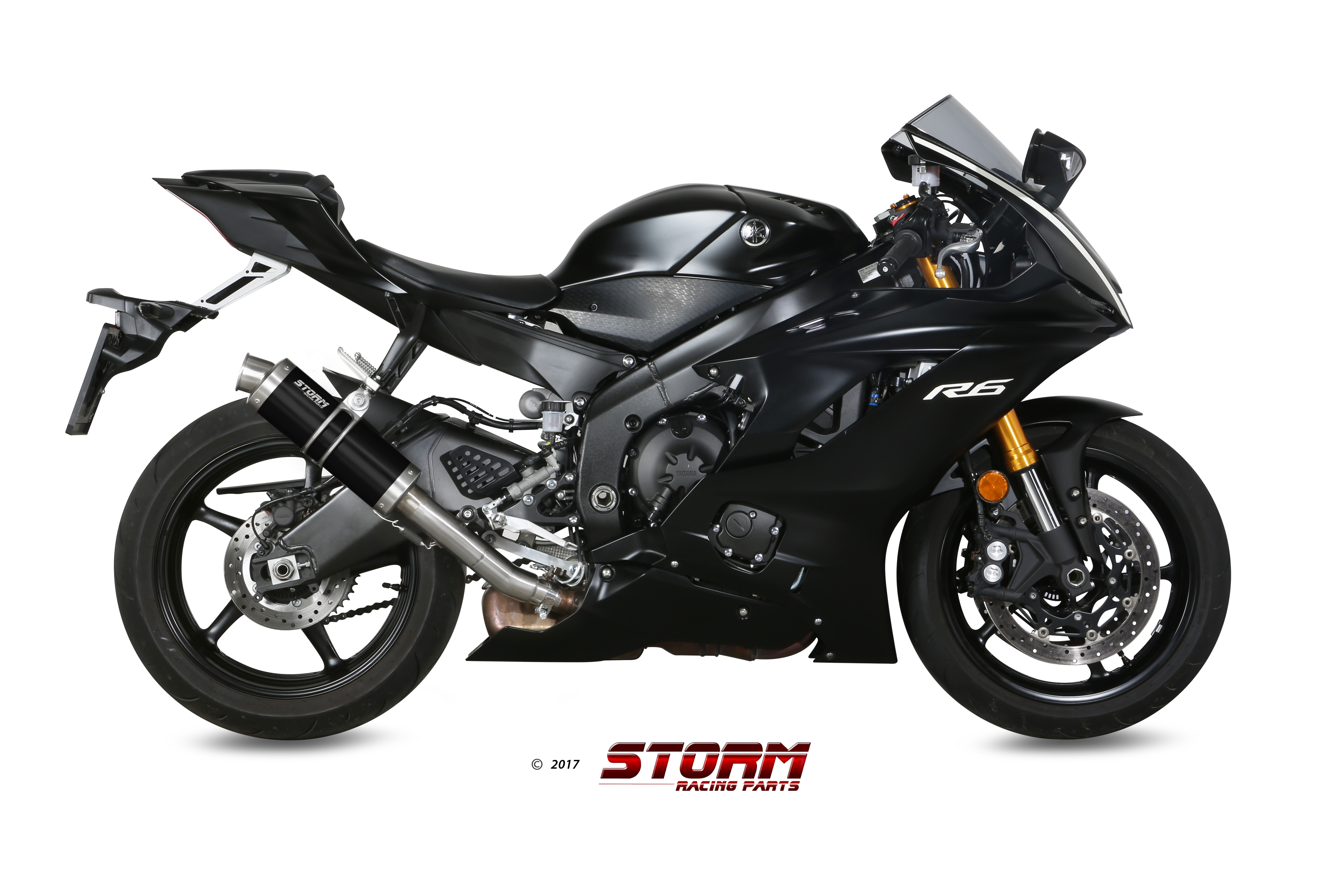 YAMAHA YZF 600 R6 Exhaust Storm Gp Black stainless steel Y.063.LXSB