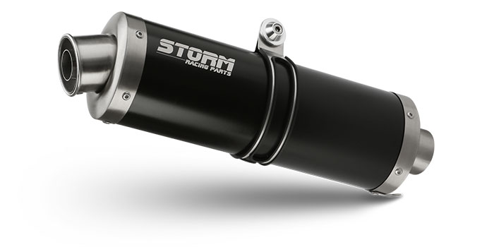 Storm Oval Black Stainless Steel exhaust