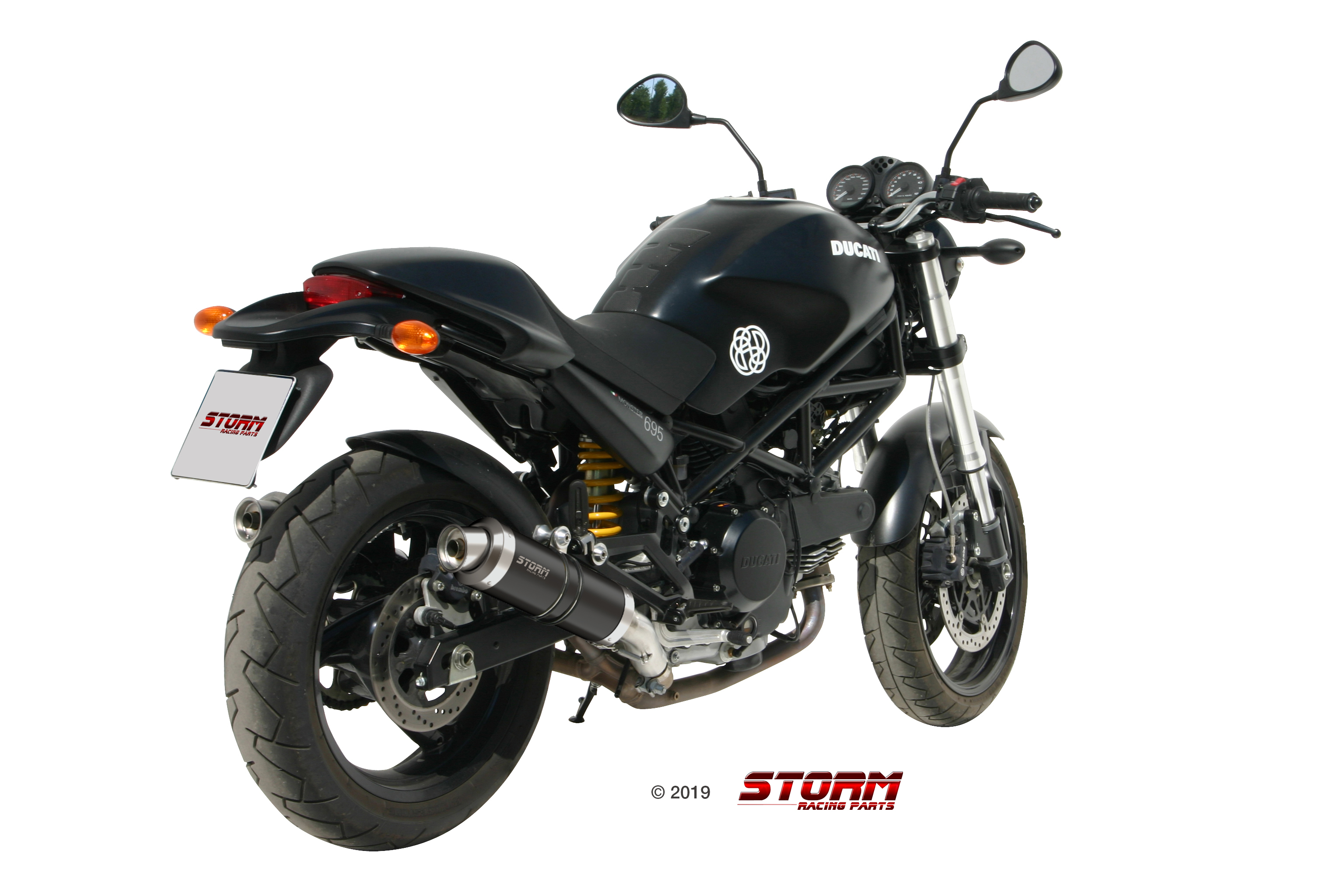 Scarico DUCATI MONSTER 695 Storm Gp Inox Nero D.019.LXSB