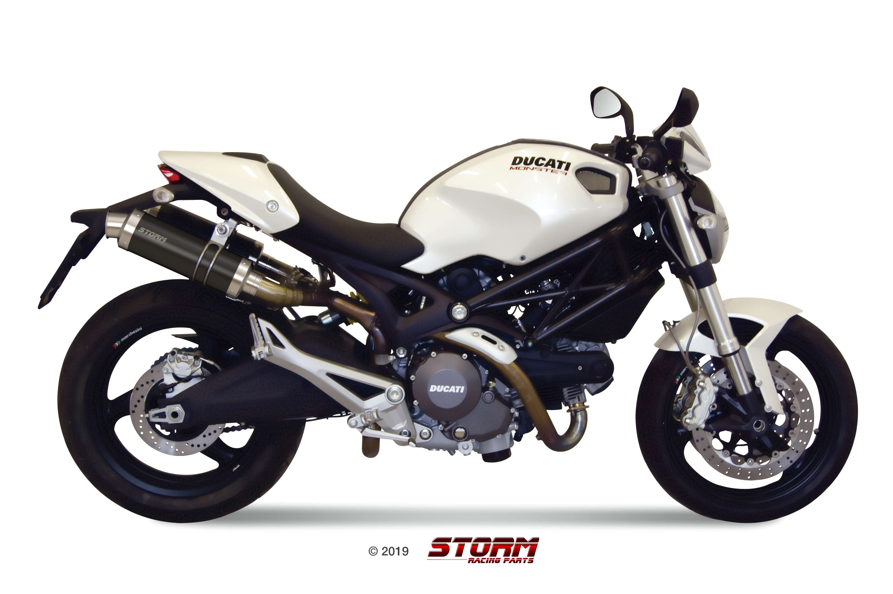 Scarico DUCATI MONSTER 696 Storm Gp Inox Nero D.023.LXSB