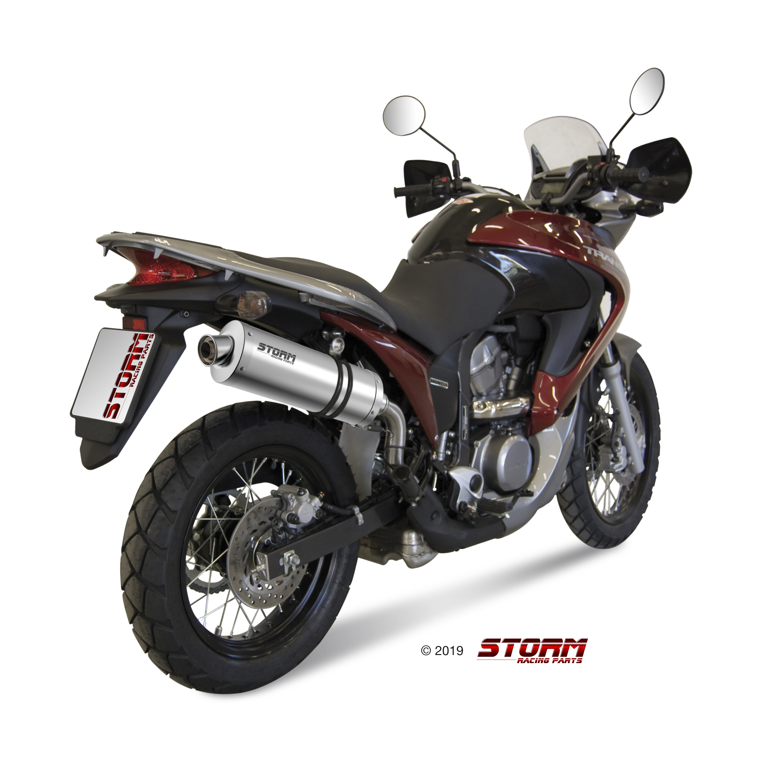 Scarico HONDA XLV TRANSALP 700 Storm Oval Inox H.040.LX1