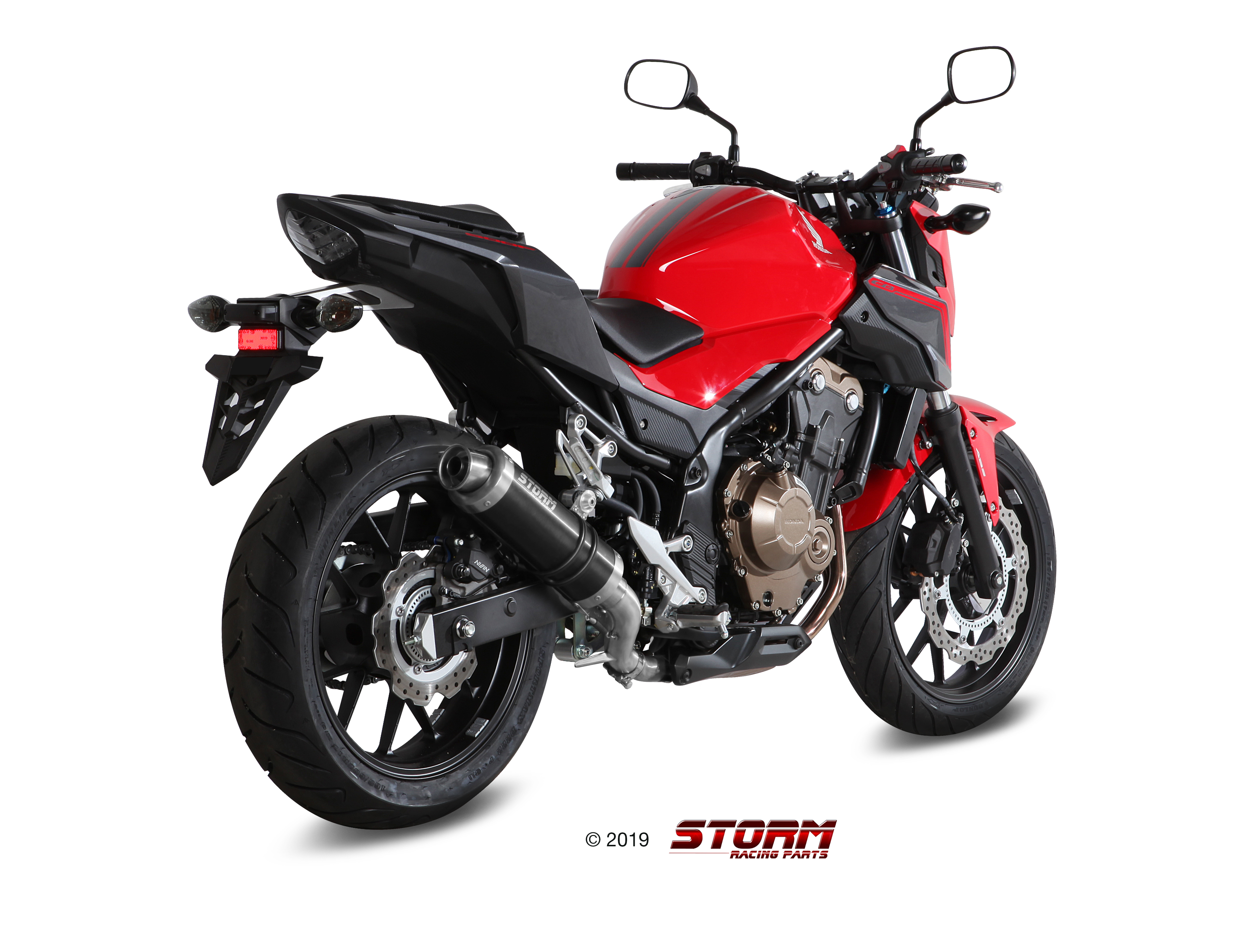 Scarico HONDA CB 500 F Storm Gp Inox Nero H.062.LXSB