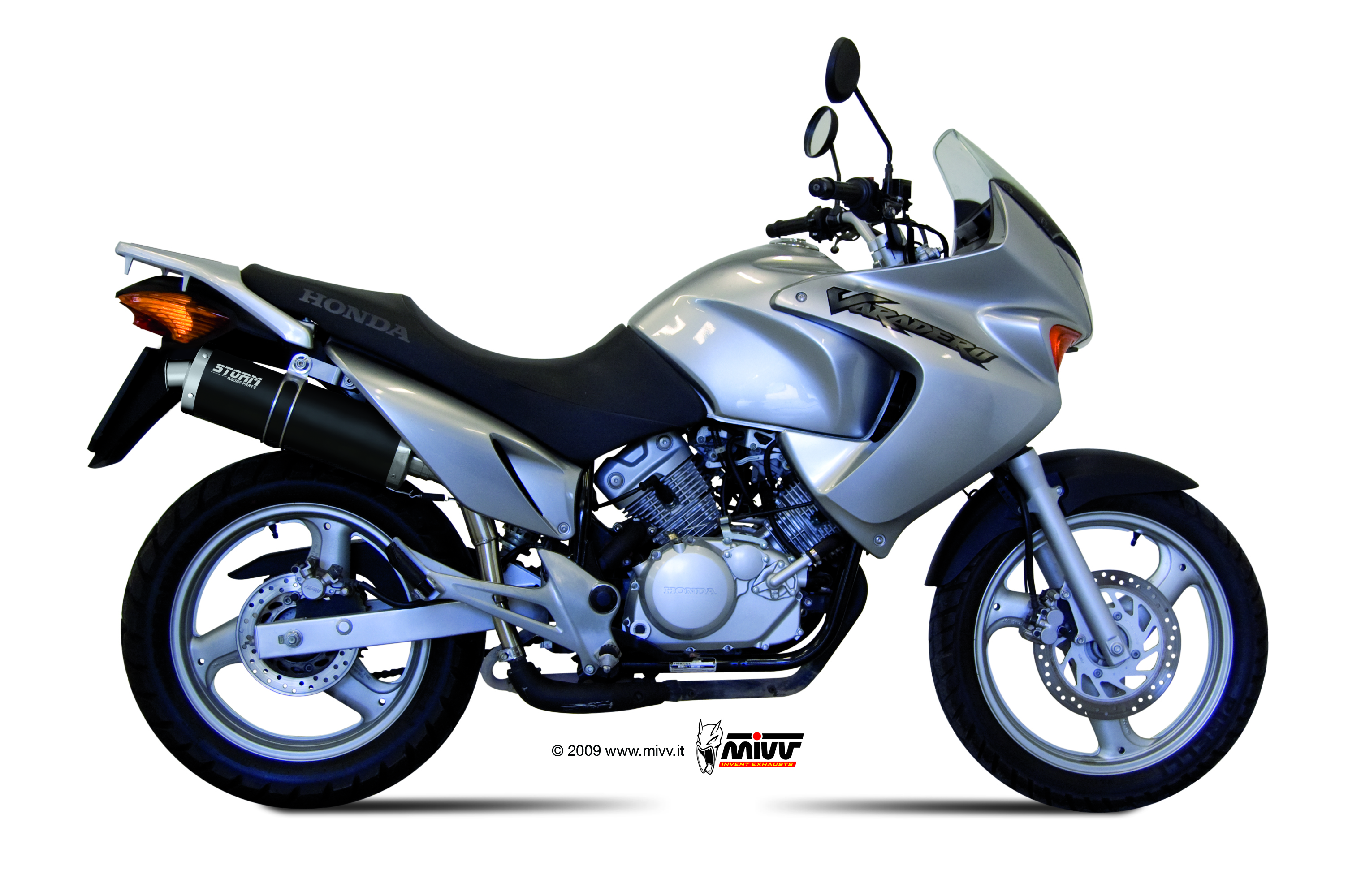 Scarico Honda XL 125 VARADERO Storm Oval Inox negro H.044.LX1B