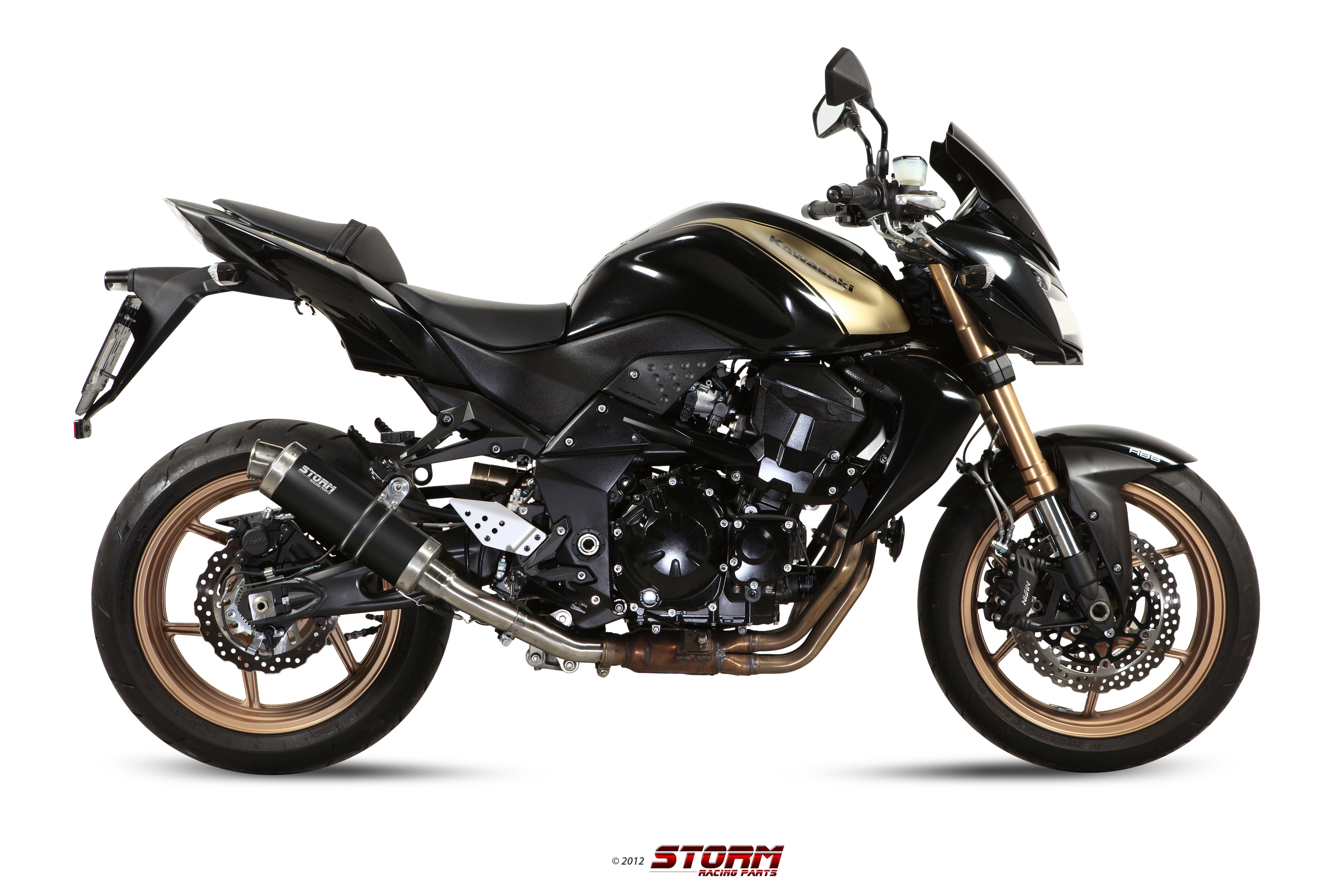 Scarico KAWASAKI Z 750 R Storm Gp Inox Nero K.028.LXSB