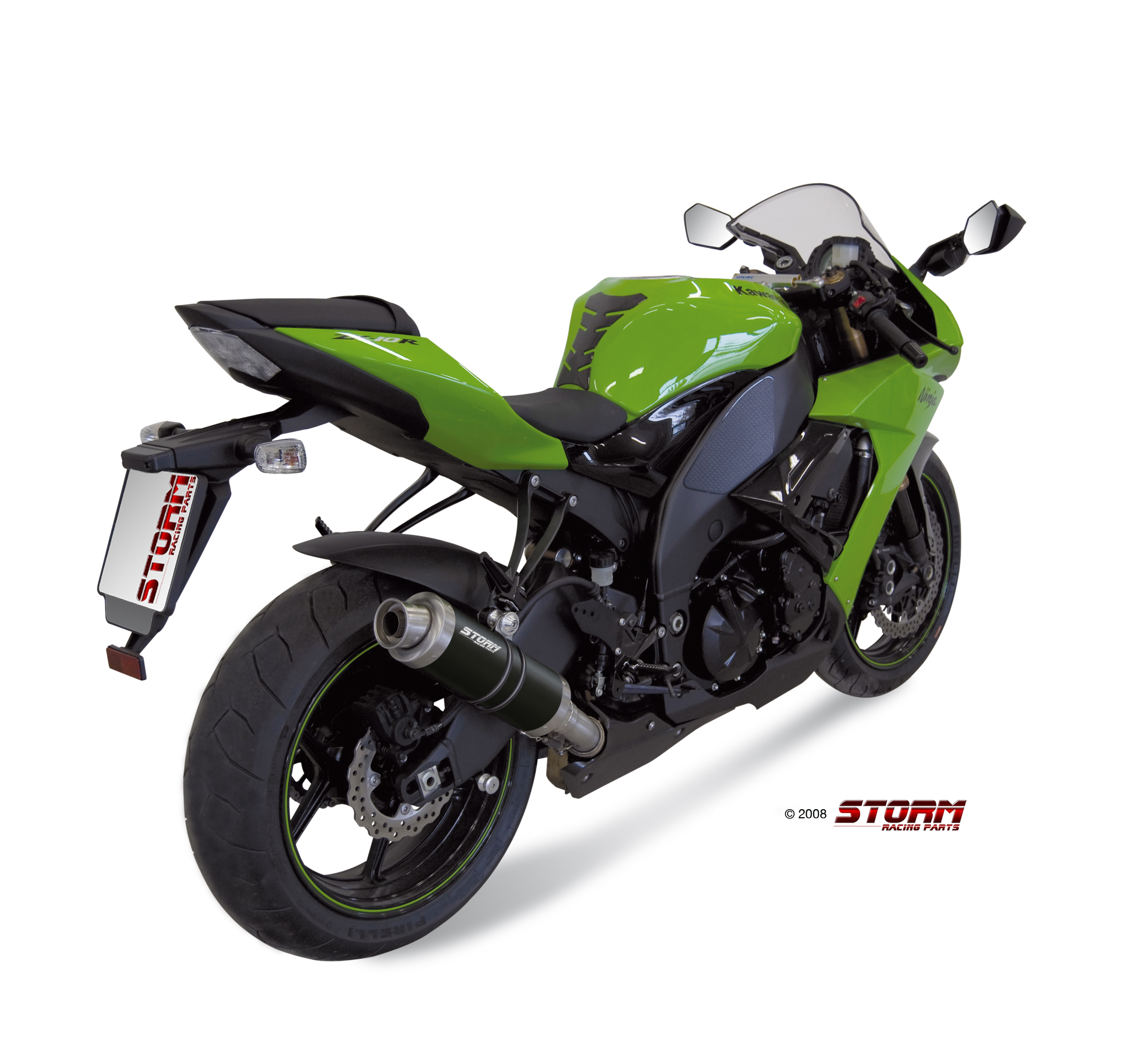 Scarico KAWASAKI ZX-10 R Storm Gp Inox Nero K.021.LXSB