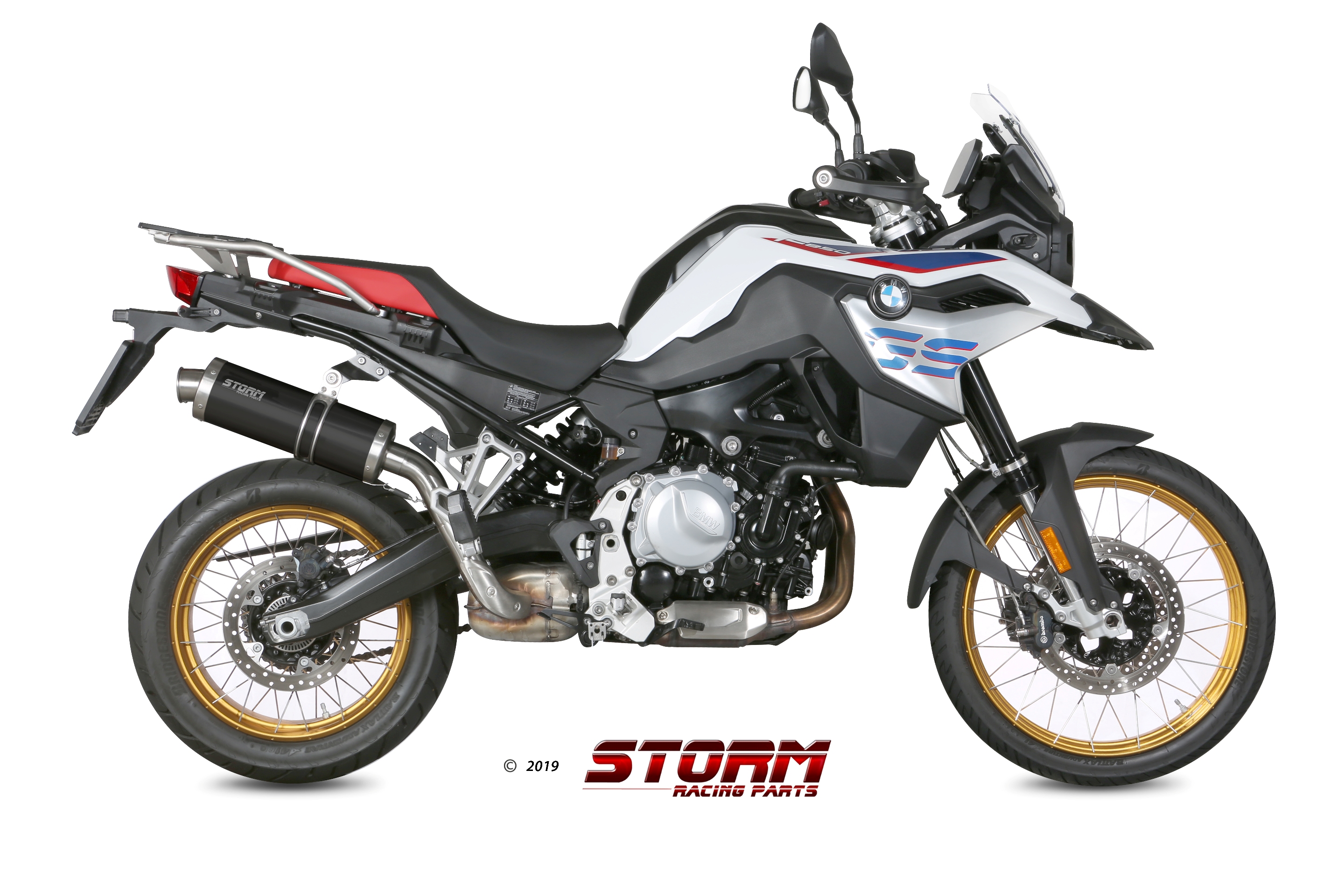 Scarico BMW F 850 GS Storm Oval Inox Nero B.033.LX1B