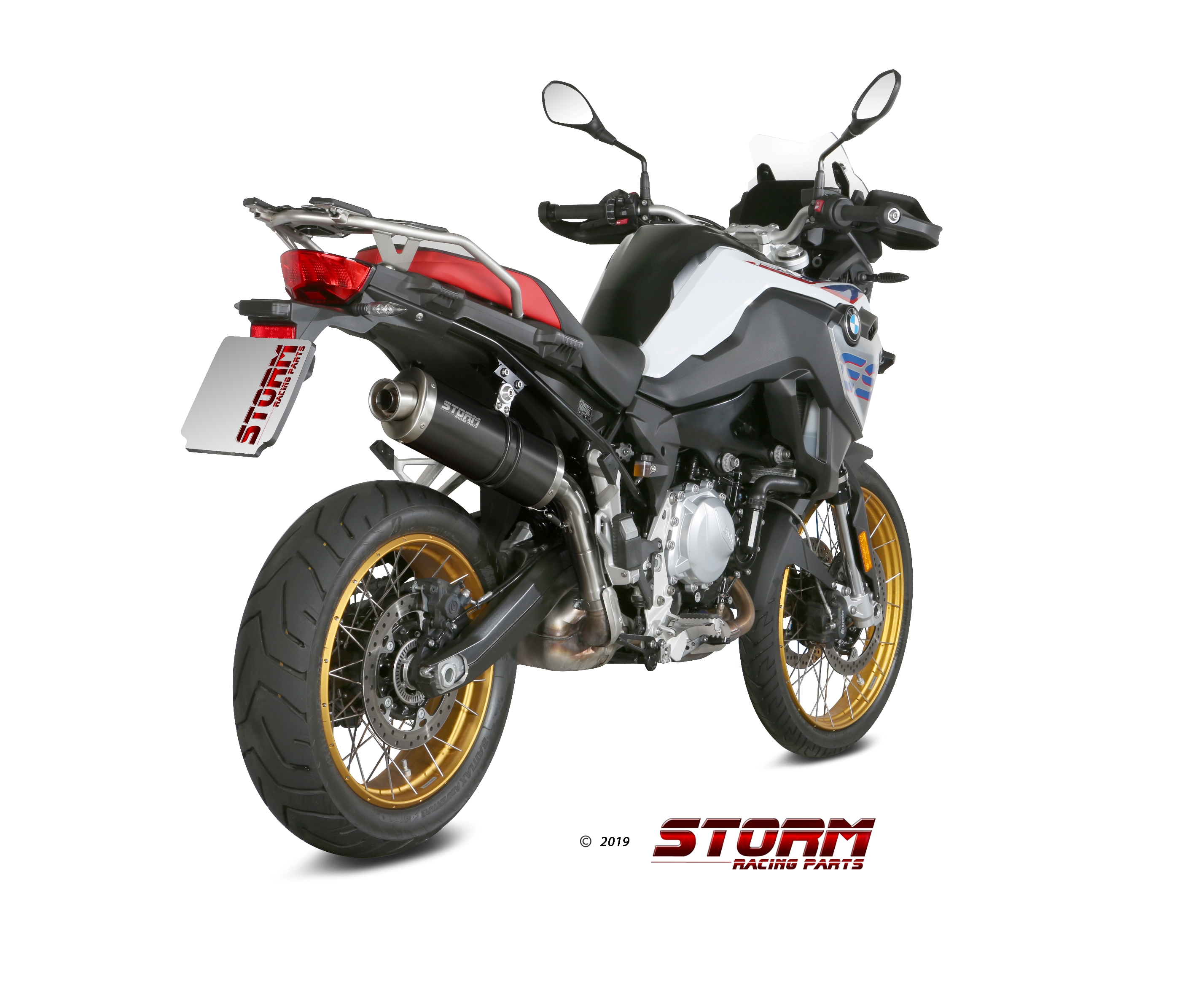 Scarico BMW F 850 GS Storm Oval Inox Nero B.033.LX1B