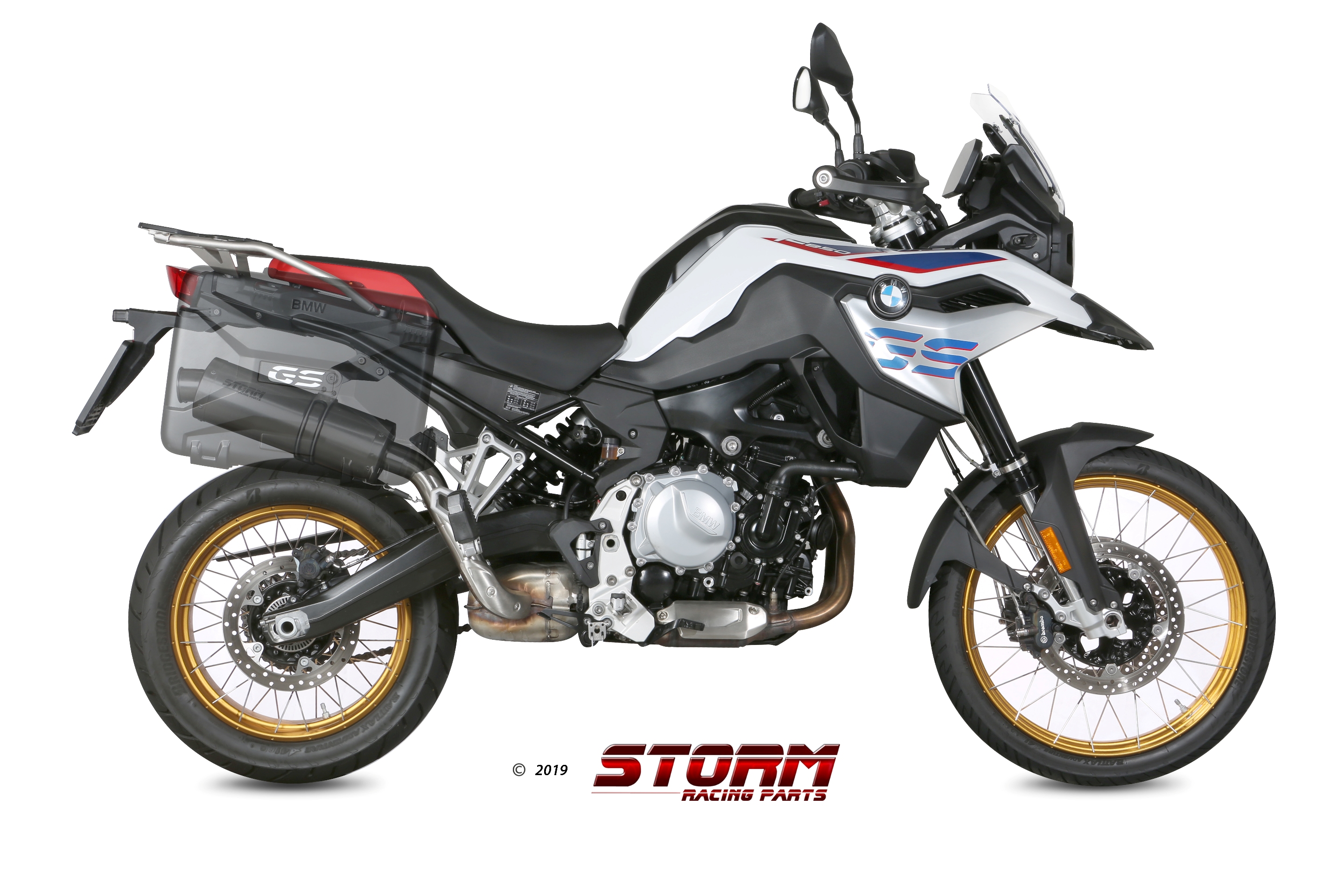 BMW F 850 GS Exhaust Storm Oval Stainless steel B.033.LX1