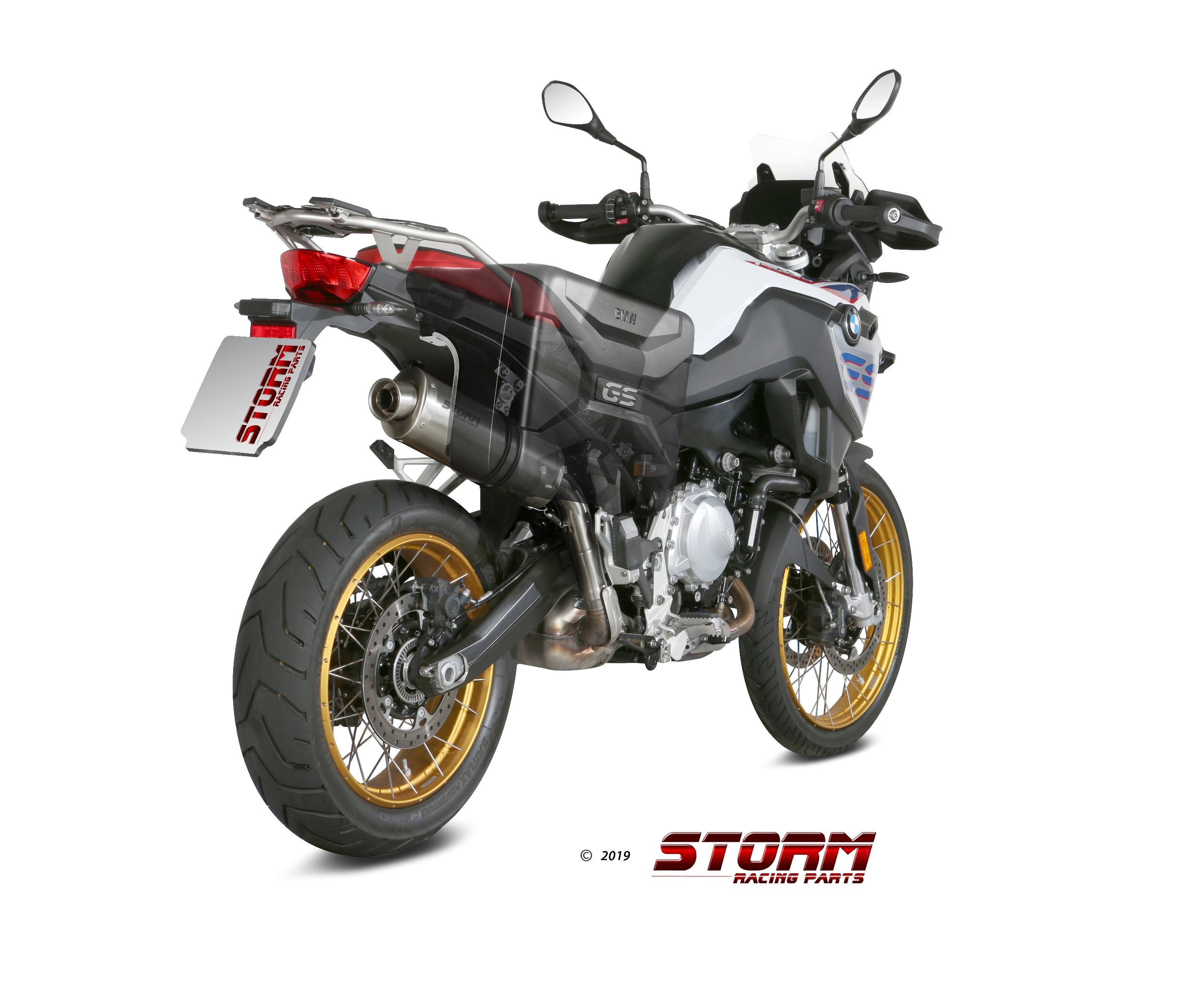 BMW F 850 GS Exhaust Storm Oval Stainless steel B.033.LX1