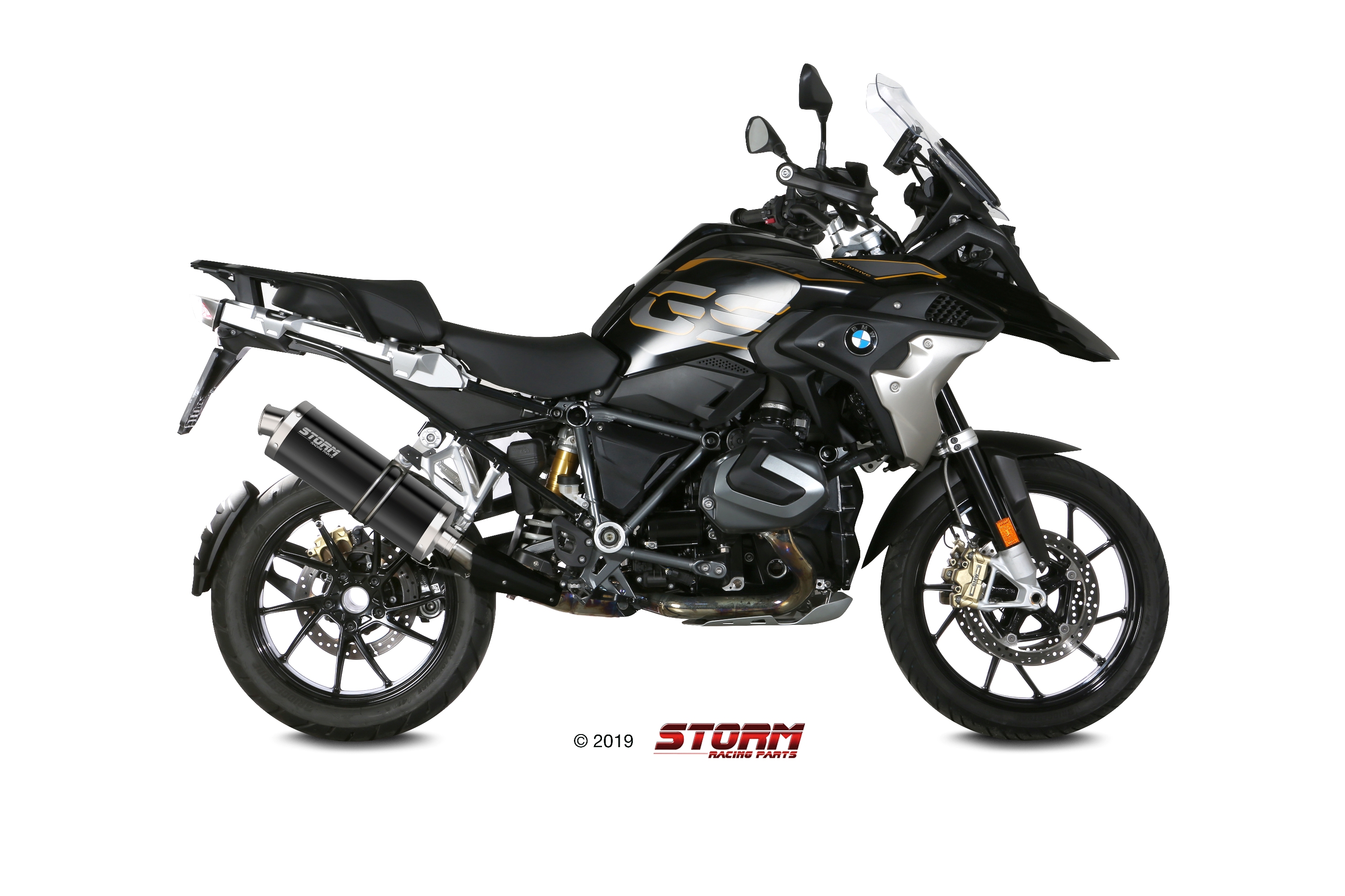 Scarico BMW R 1250 GS / ADVENTURE Storm Oval Inox Nero B.034.LX2B 