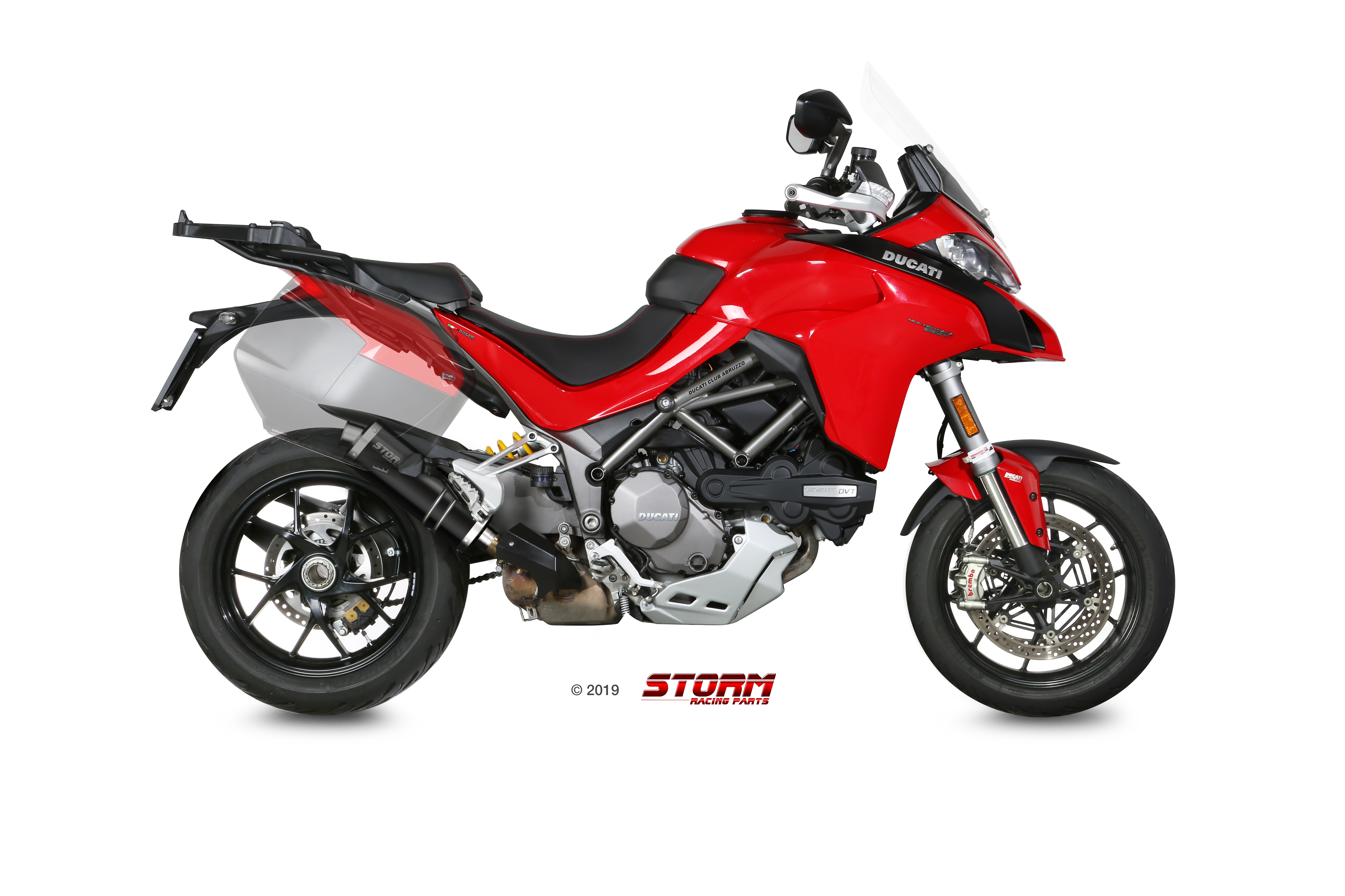 Scarico DUCATI MULTISTRADA 1260 Storm Oval Inox Nero D.034.LX1B