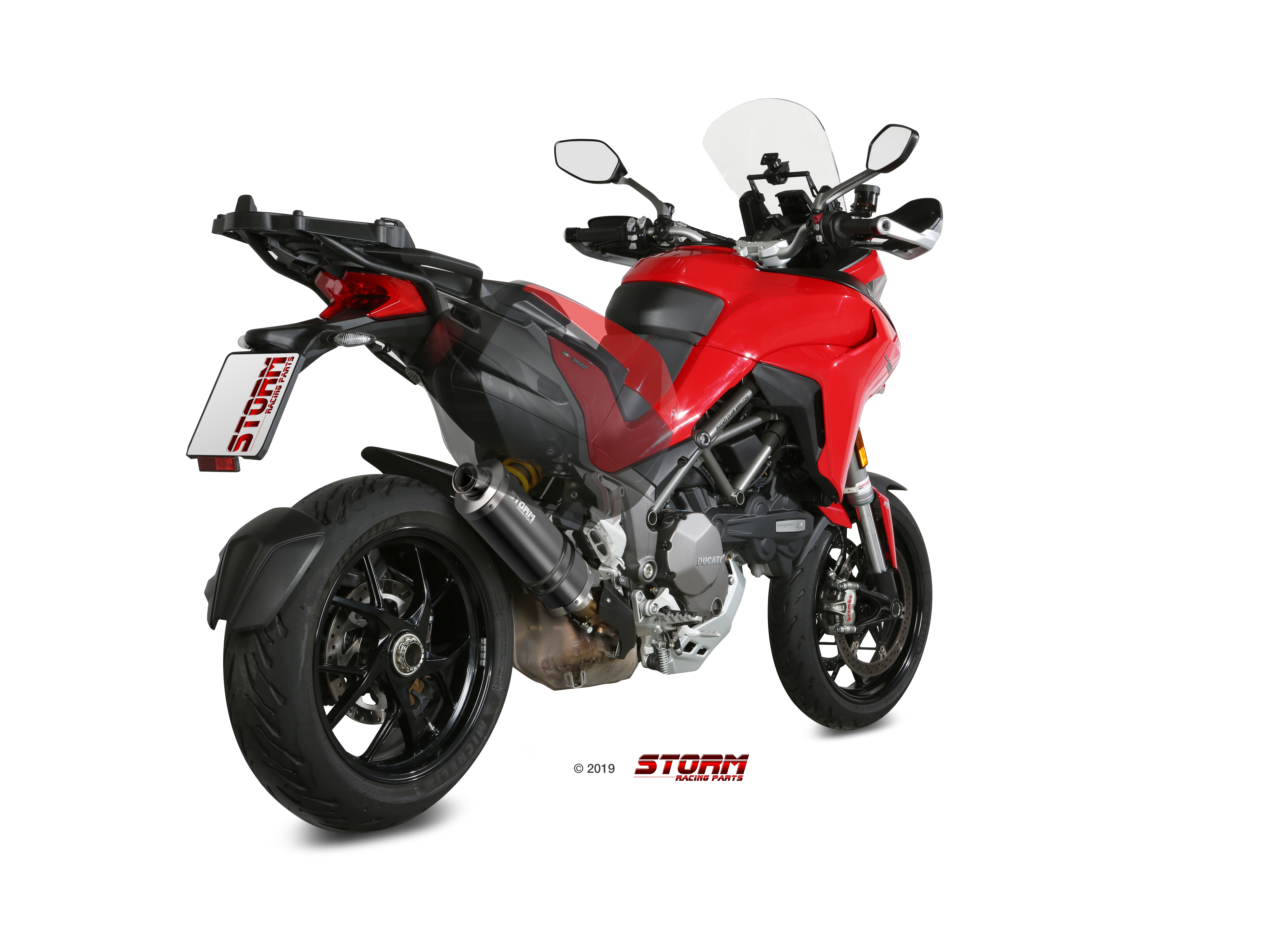 Scarico DUCATI MULTISTRADA 1260 Storm Oval Inox Nero D.034.LX1B