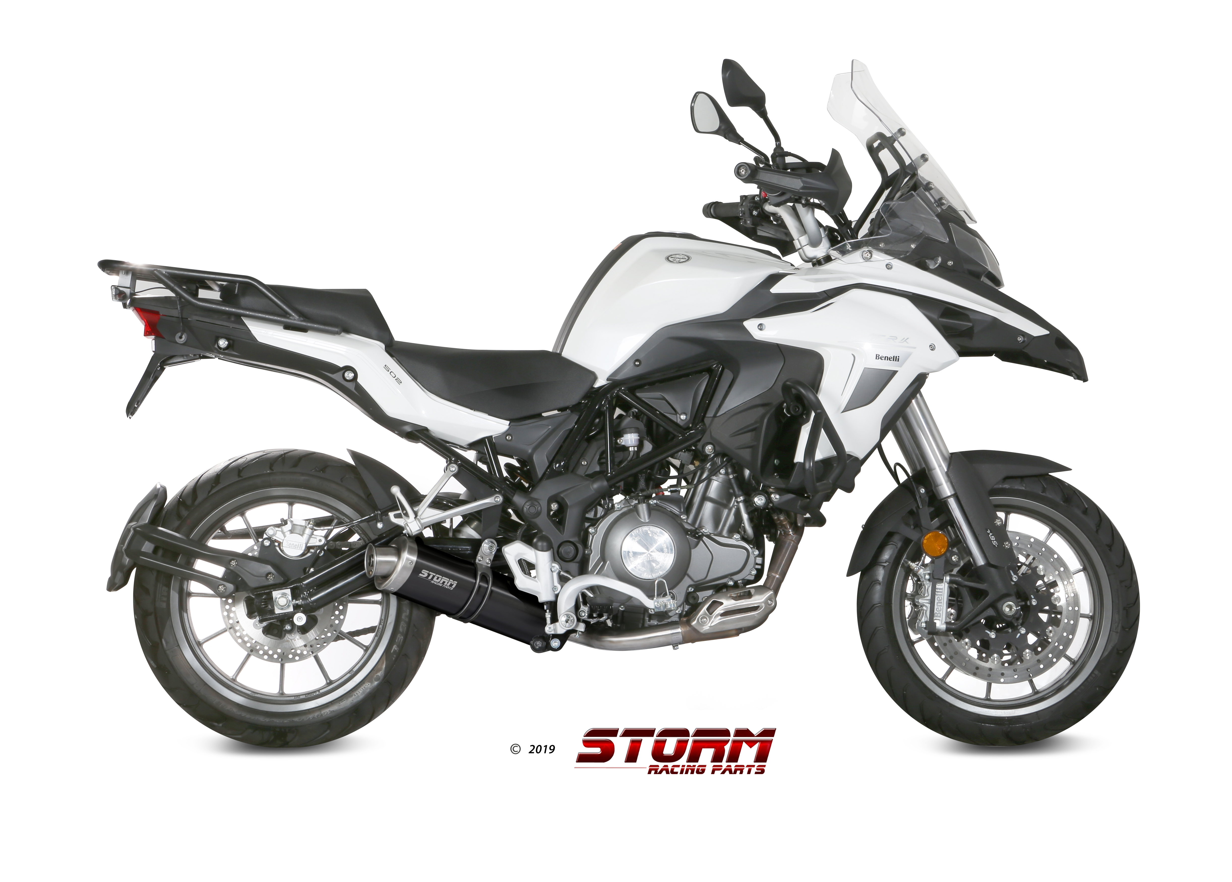 Scarico BENELLI TRK 502 Storm Oval Inox negro E.003.LX1B