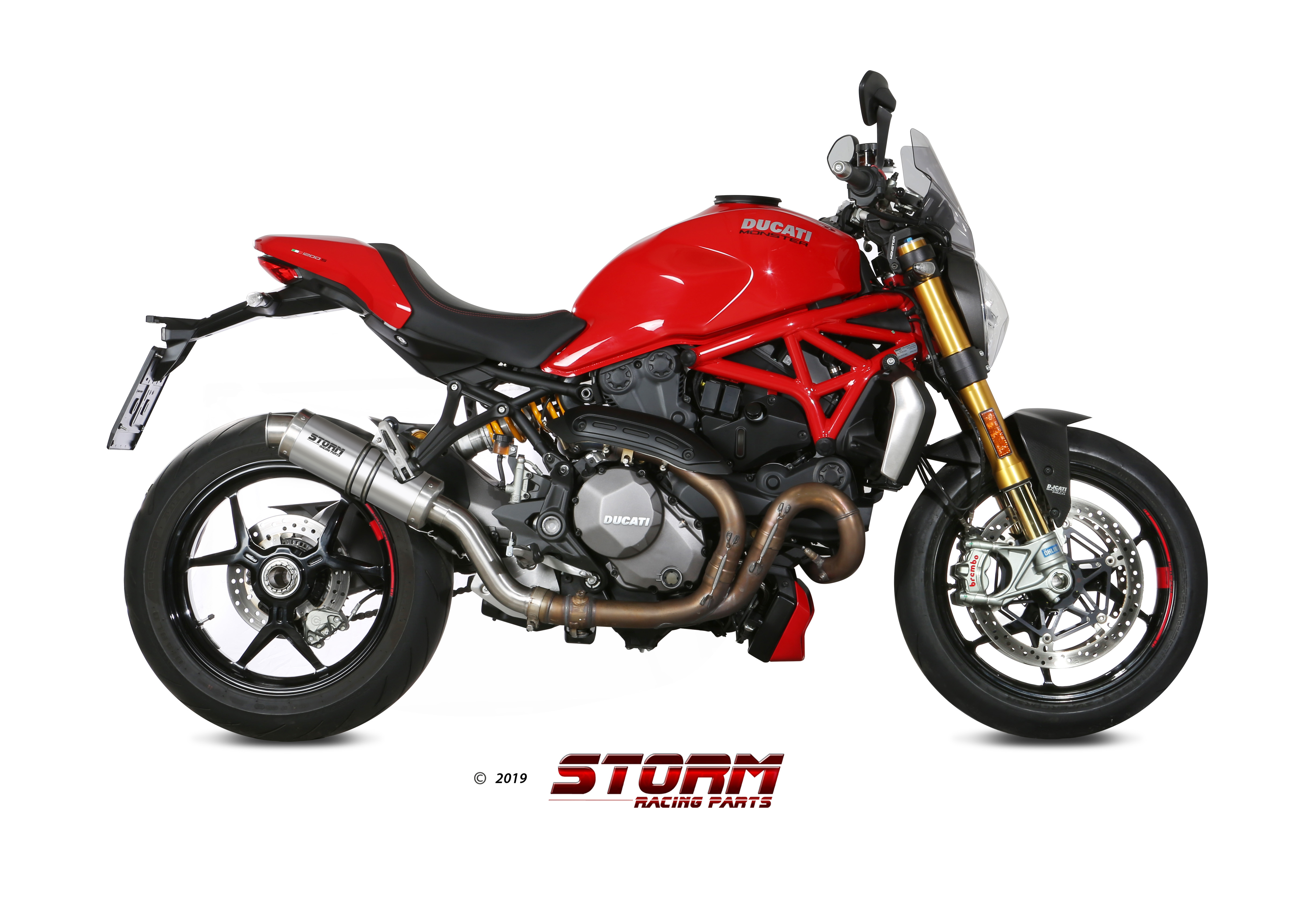 DUCATI MONSTER 1200 Exhaust Storm Gp Stainless steel D.041.LXS