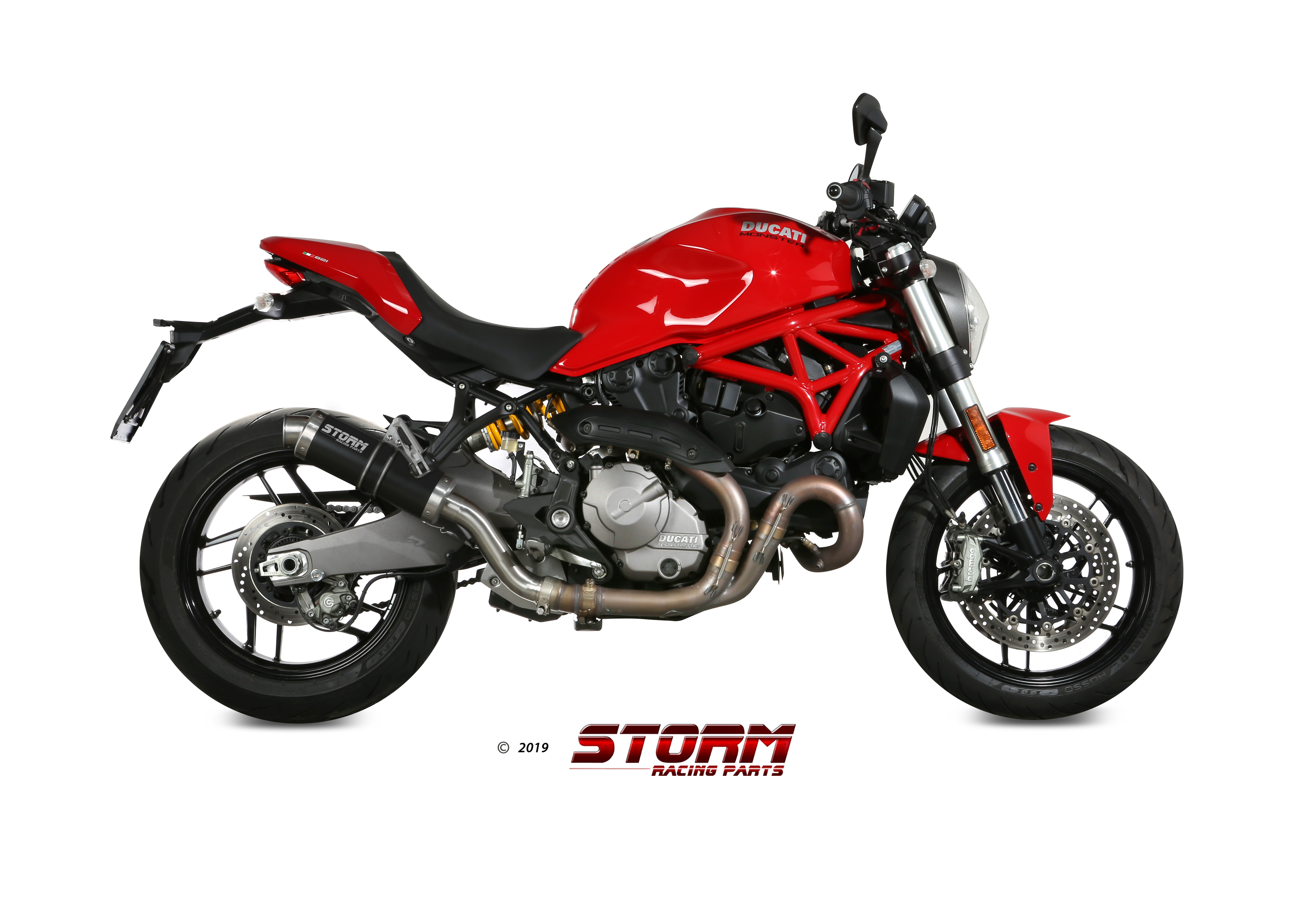 Scarico DUCATI MONSTER 821 Storm Gp Inox Nero D.041.LXSB