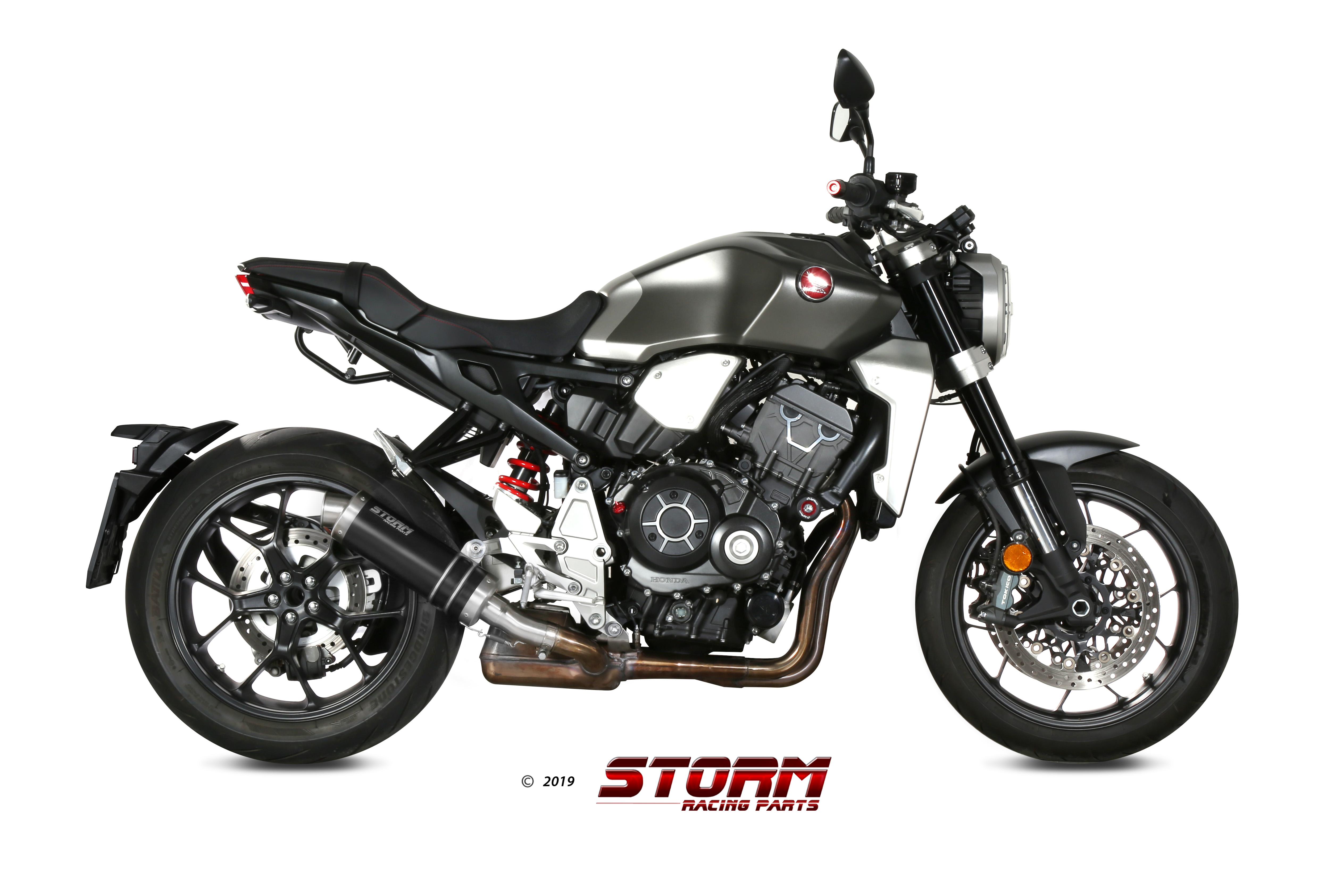 Scarico Honda CB 1000 R Storm Gp Inox negro H.068.LXSB