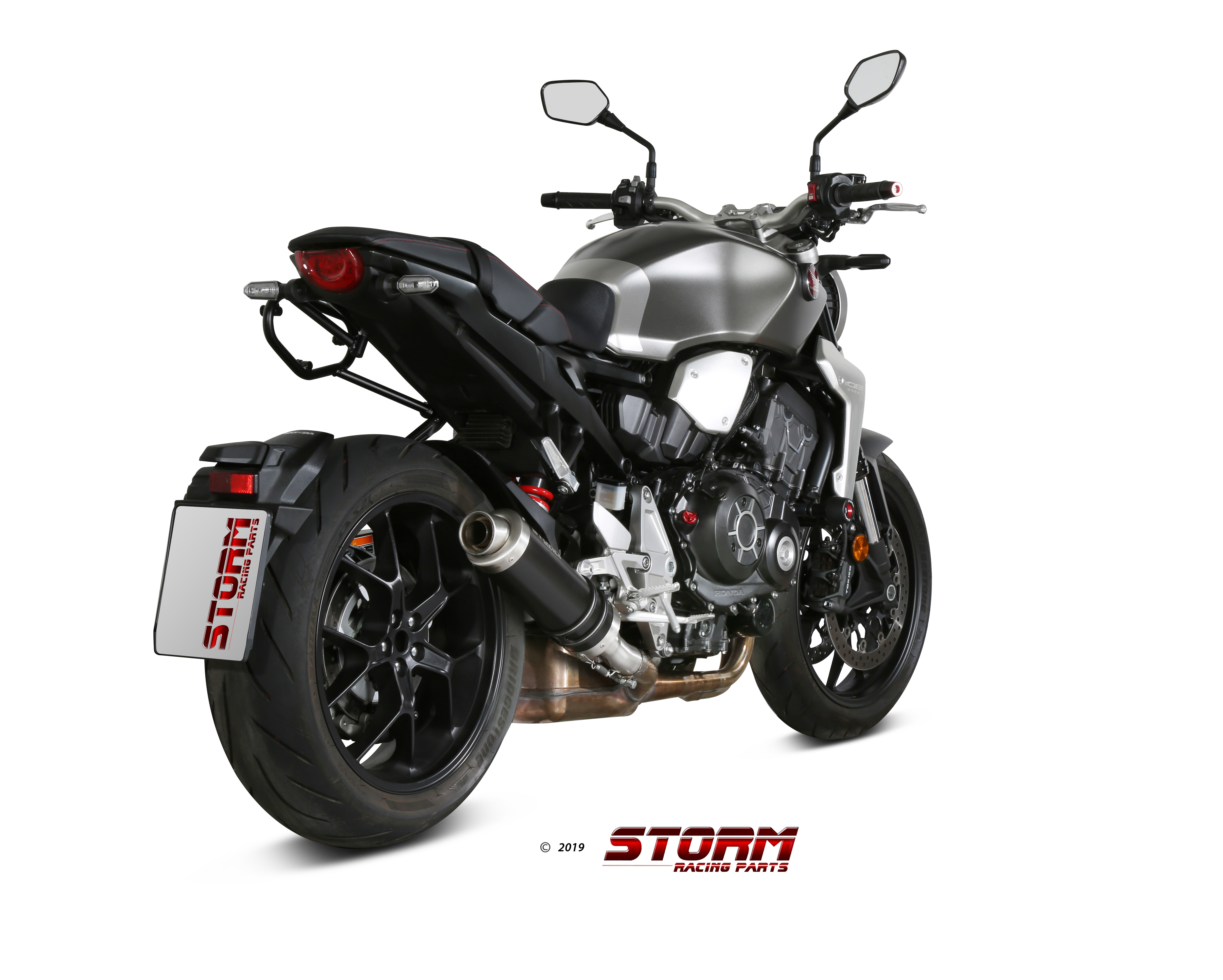 Scarico HONDA CB 1000 R Storm Gp Inox Nero H.068.LXSB