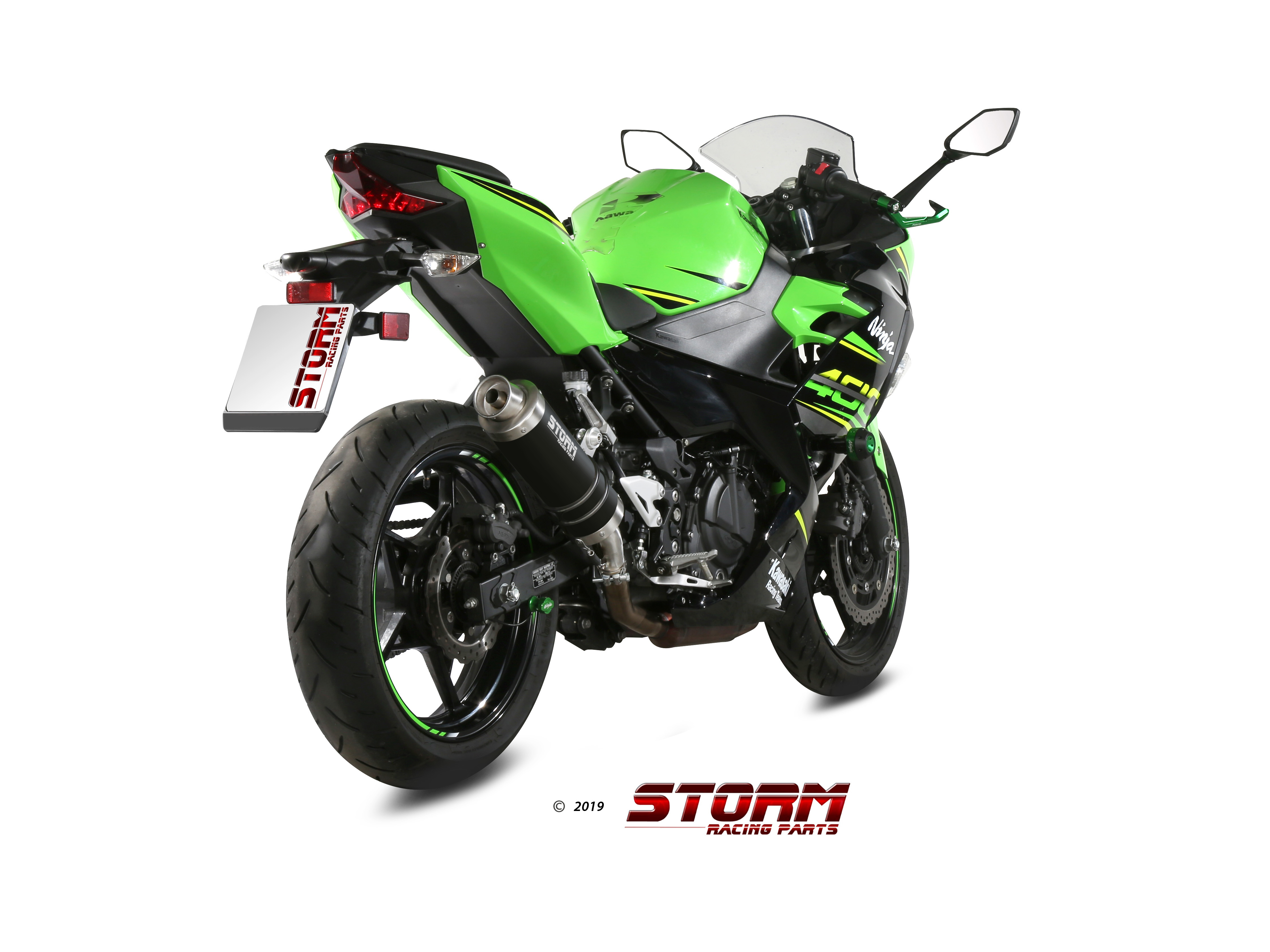 Scarico KAWASAKI NINJA 400 Storm Gp Inox negro K.047.LXSB