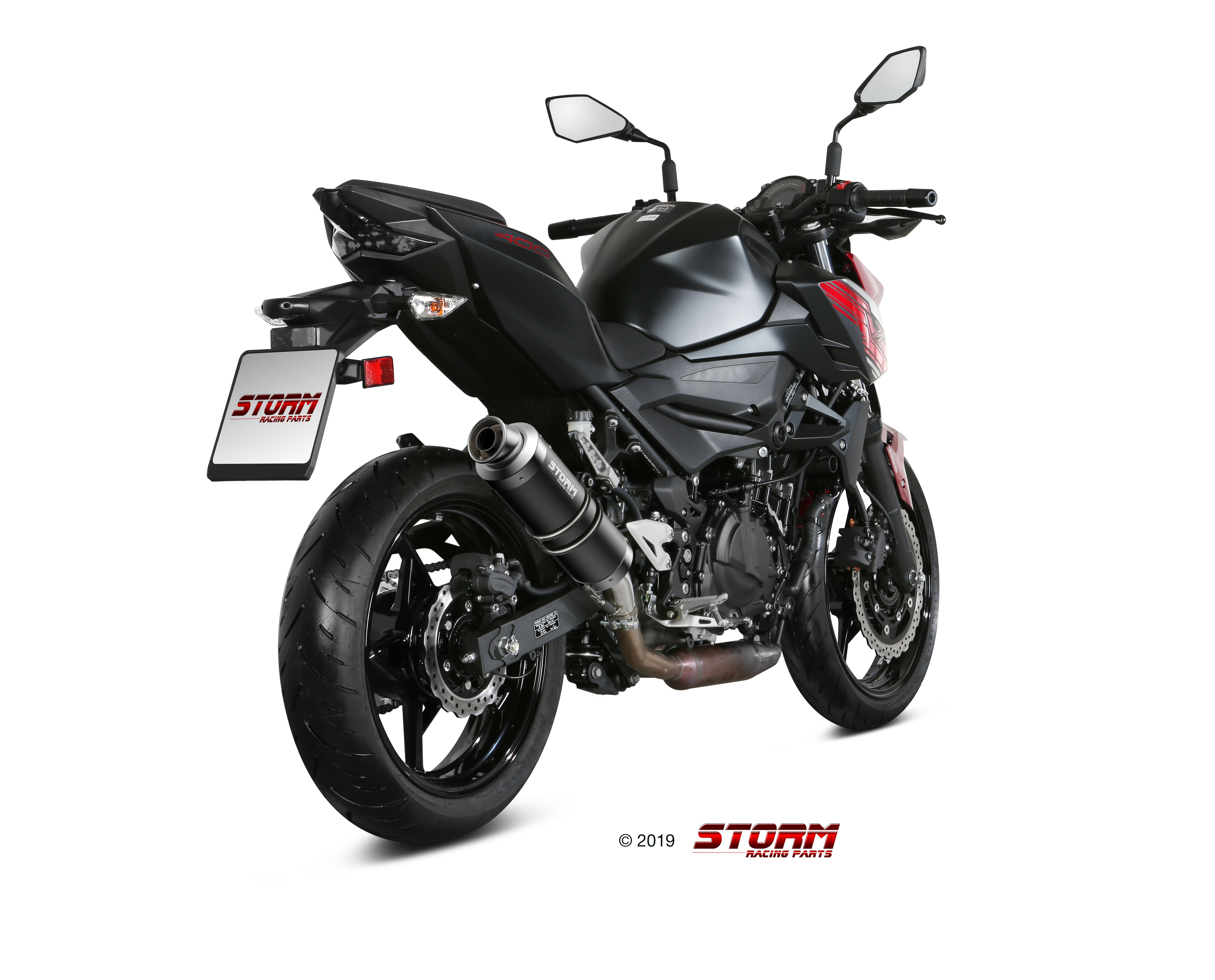 Scarico KAWASAKI Z 400 Storm Gp Inox negro K.047.LXSB 