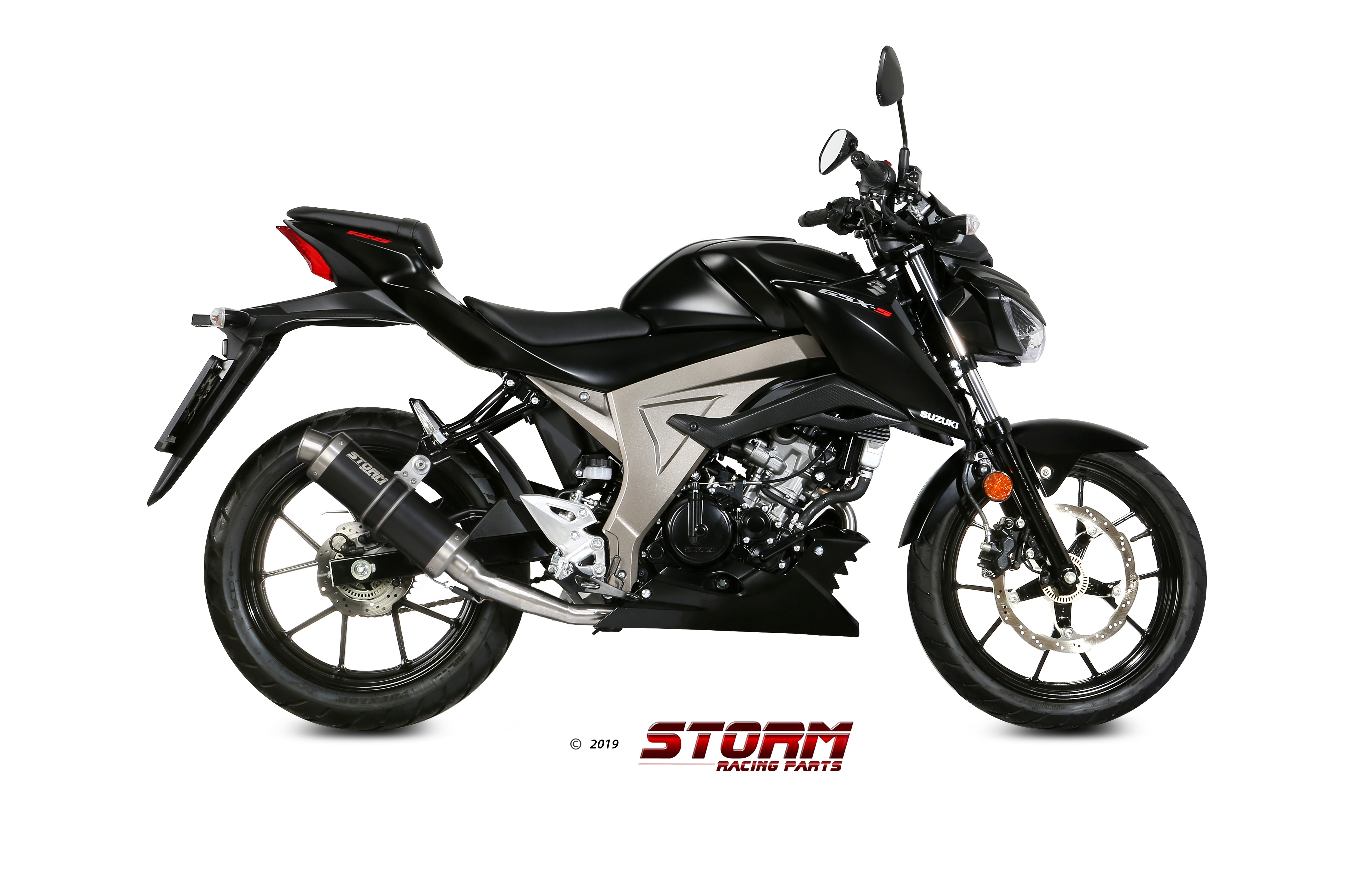 SUZUKI GSX-S 125 Exhaust Storm Gp Black stainless steel S.055.LXSB