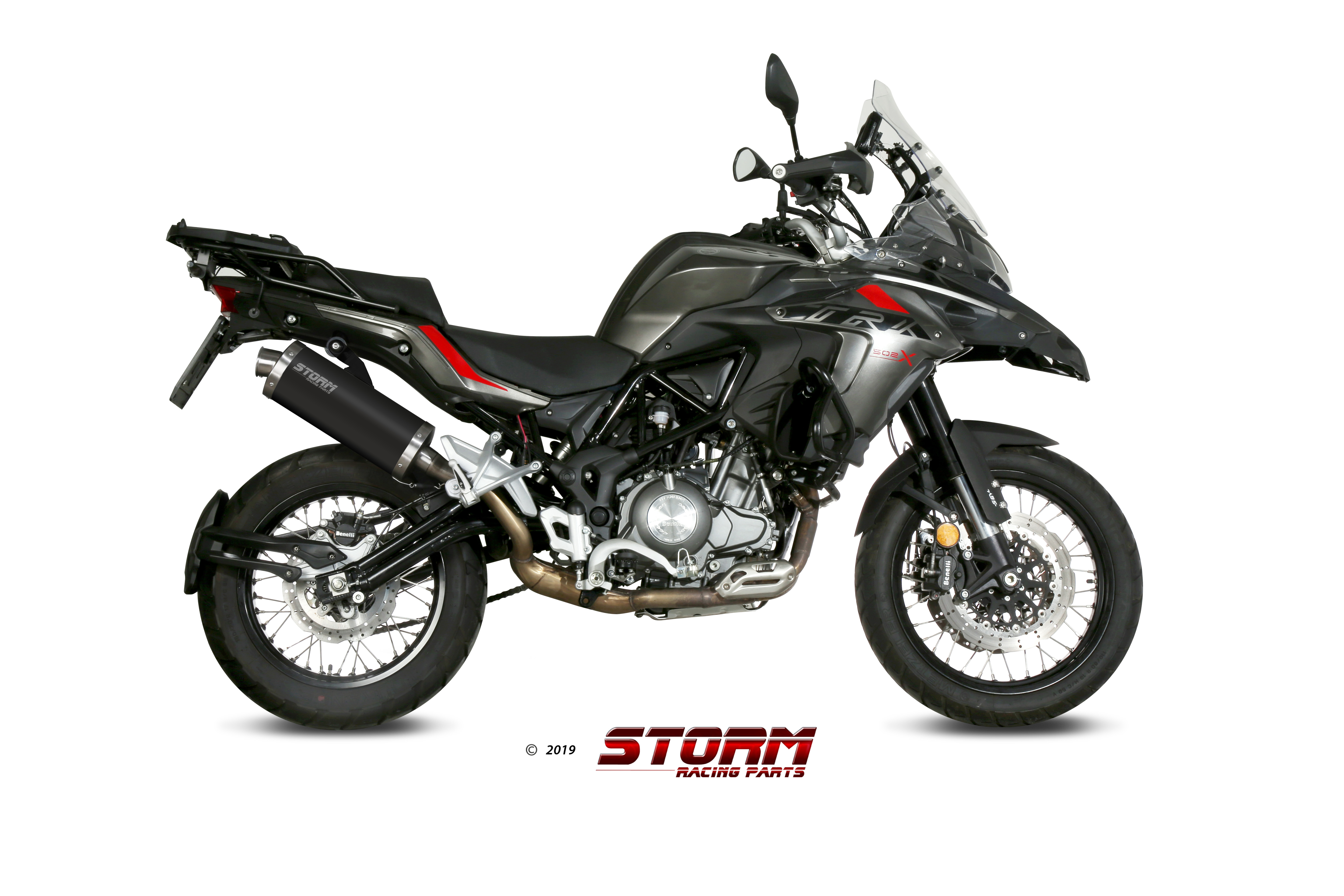 BENELLI TRK 502 X Exhaust Storm Oval Black stainless steel E.004.LX2B