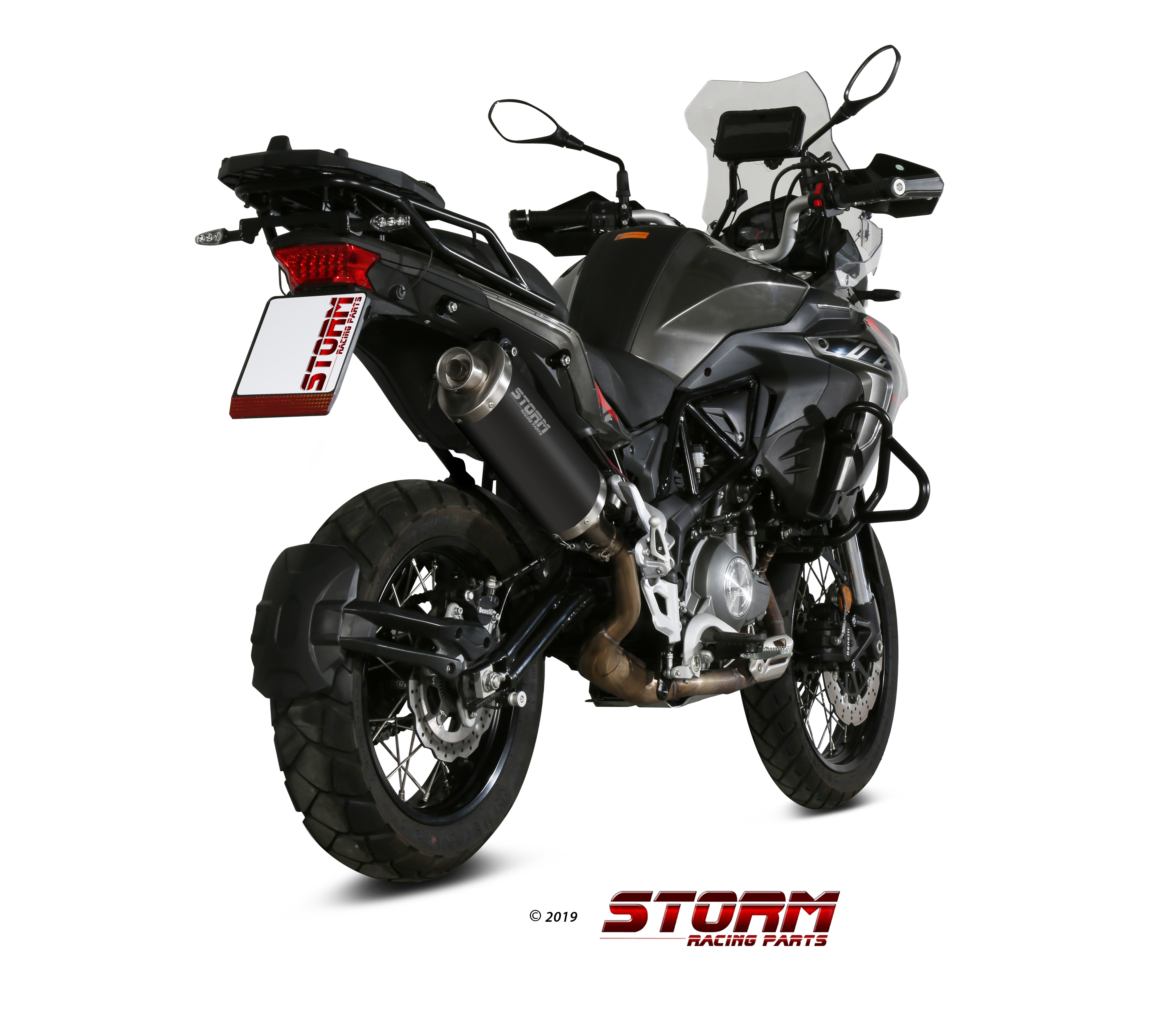 Scarico BENELLI TRK 502 X Storm Oval Inox Nero E.004.LX2B