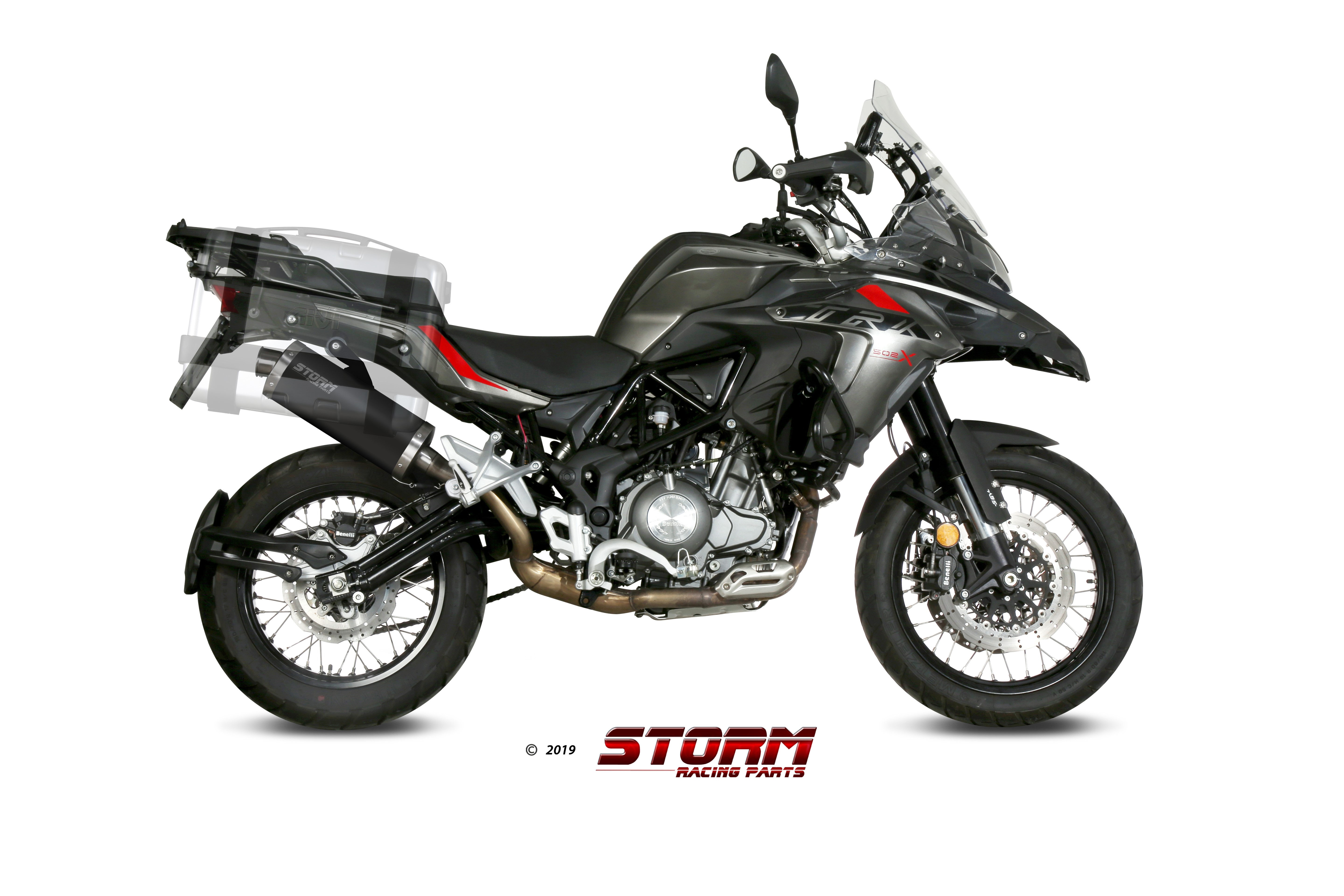 BENELLI TRK 502 X Exhaust Storm Oval Black stainless steel E.004.LX2B