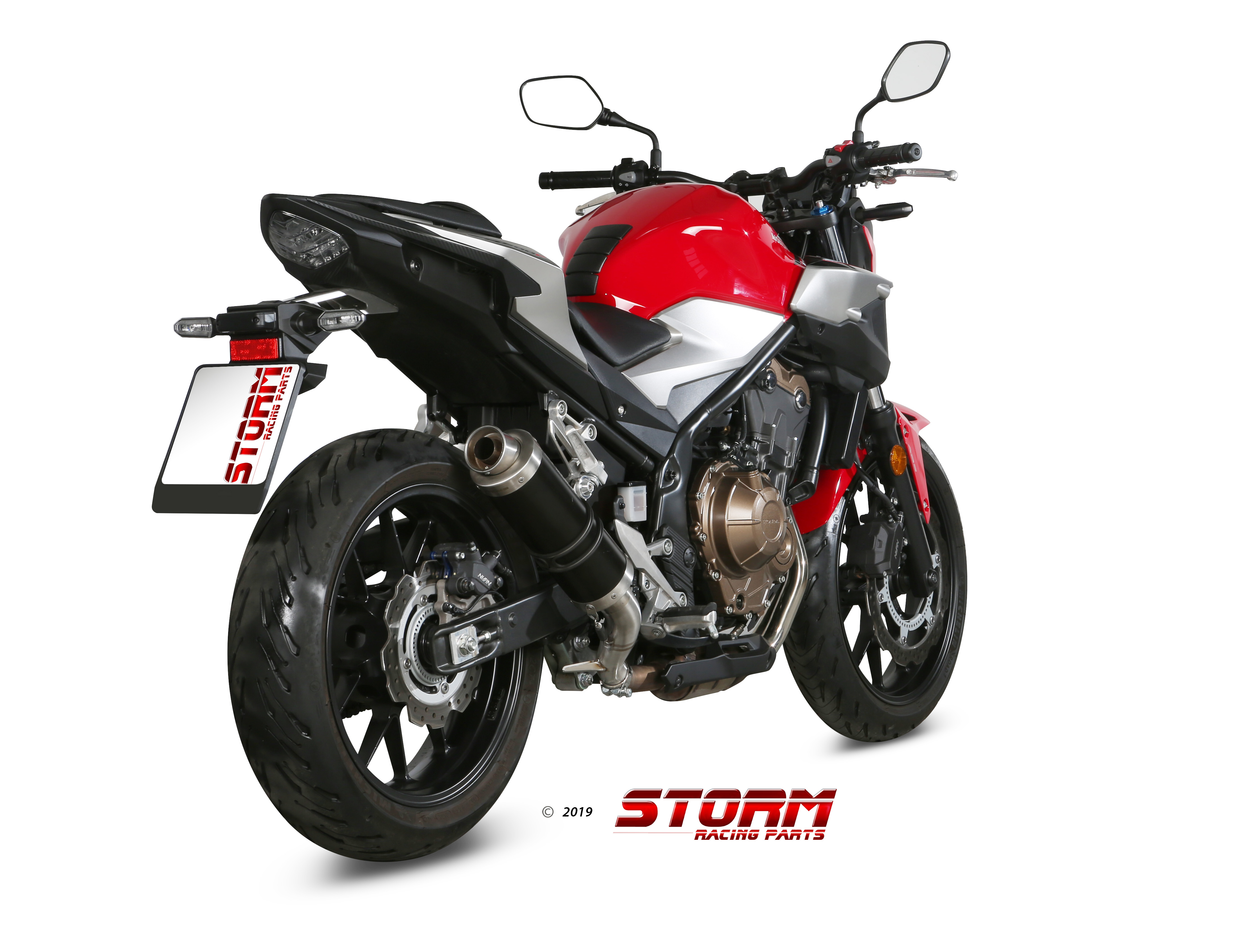 Scarico Honda CB 500 F Storm Gp Inox negro H.075.LXSB