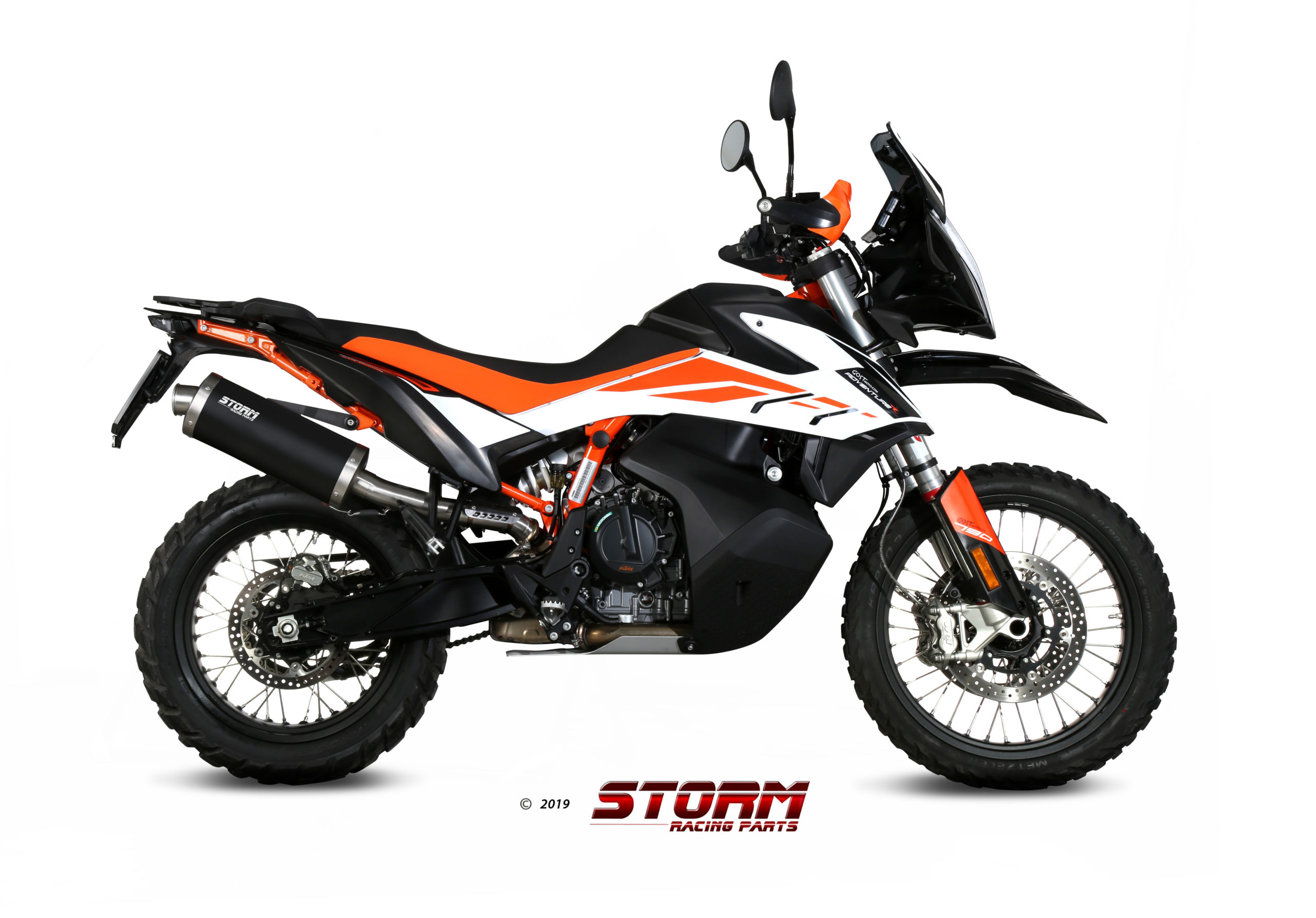 Scarico KTM 890 ADVENTURE / R Storm Oval Inox Nero KT.021.LX2B