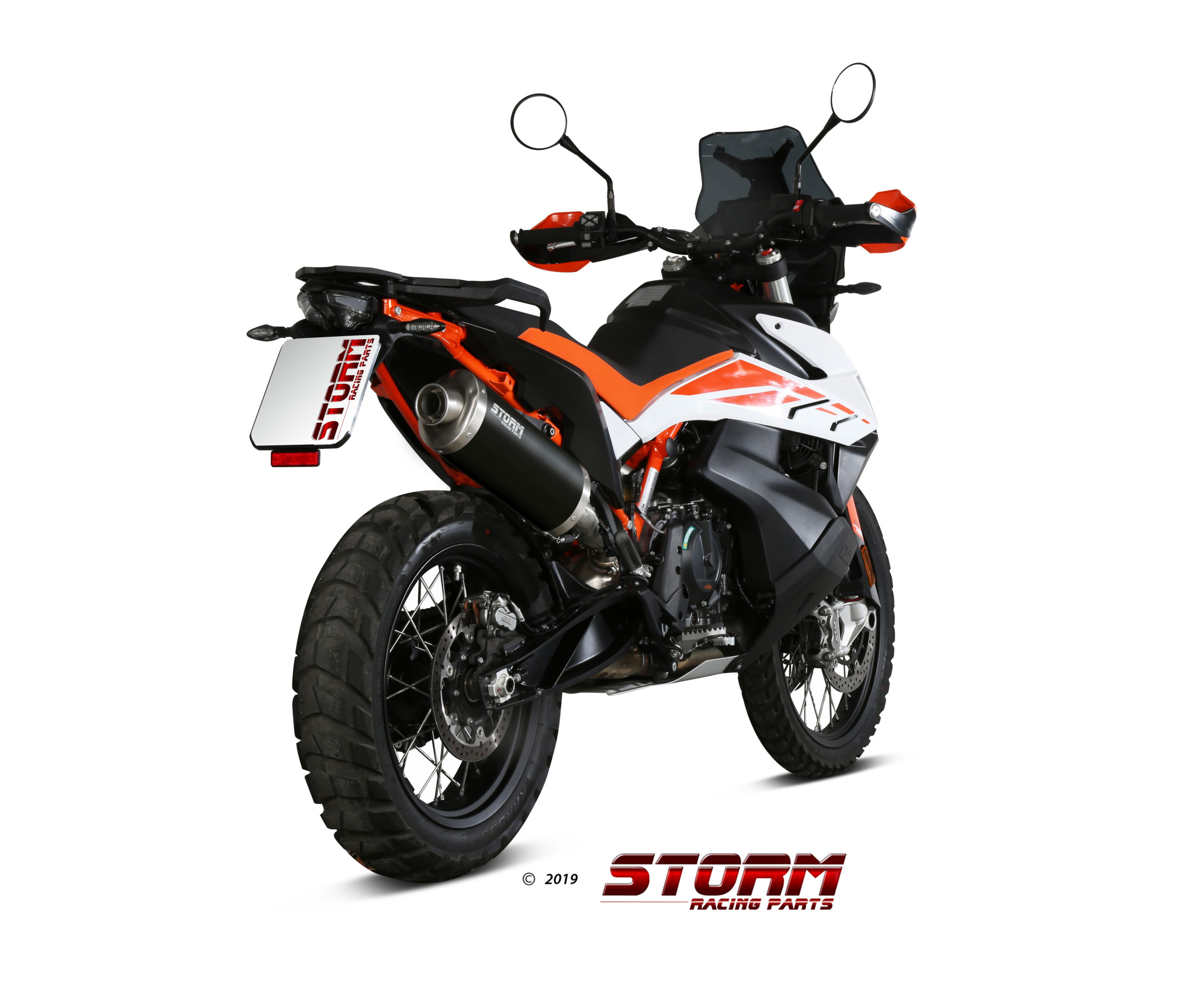 Scarico KTM 790 ADVENTURE / R Storm Oval Inox Nero KT.021.LX2B