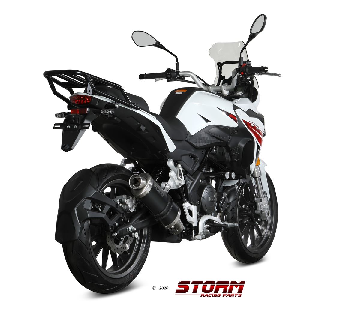 Scarico BENELLI TRK 251 Storm Oval Inox Nero E.006.LX1B