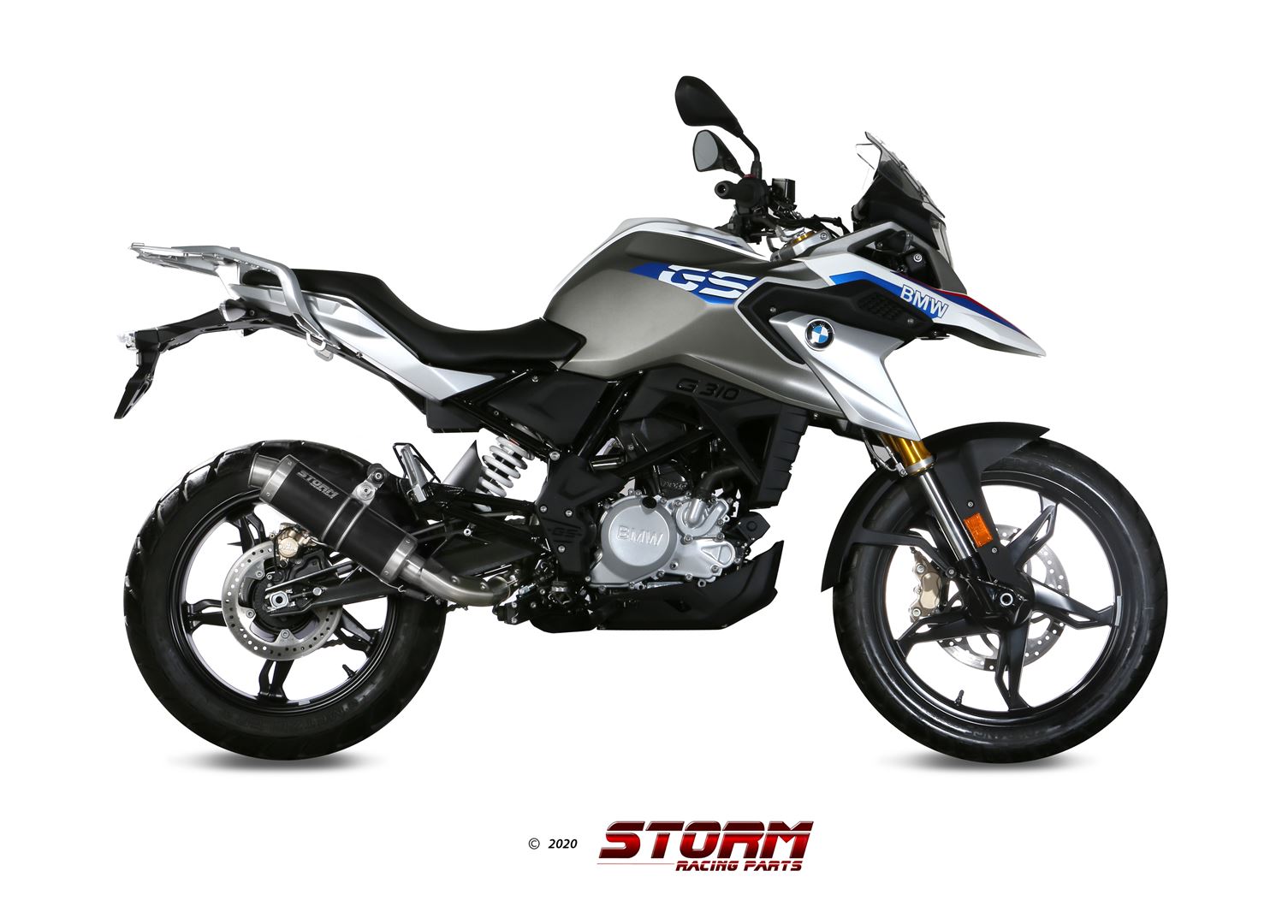 Scarico BMW G 310 GS Storm Gp Inox Nero B.035.LXSB