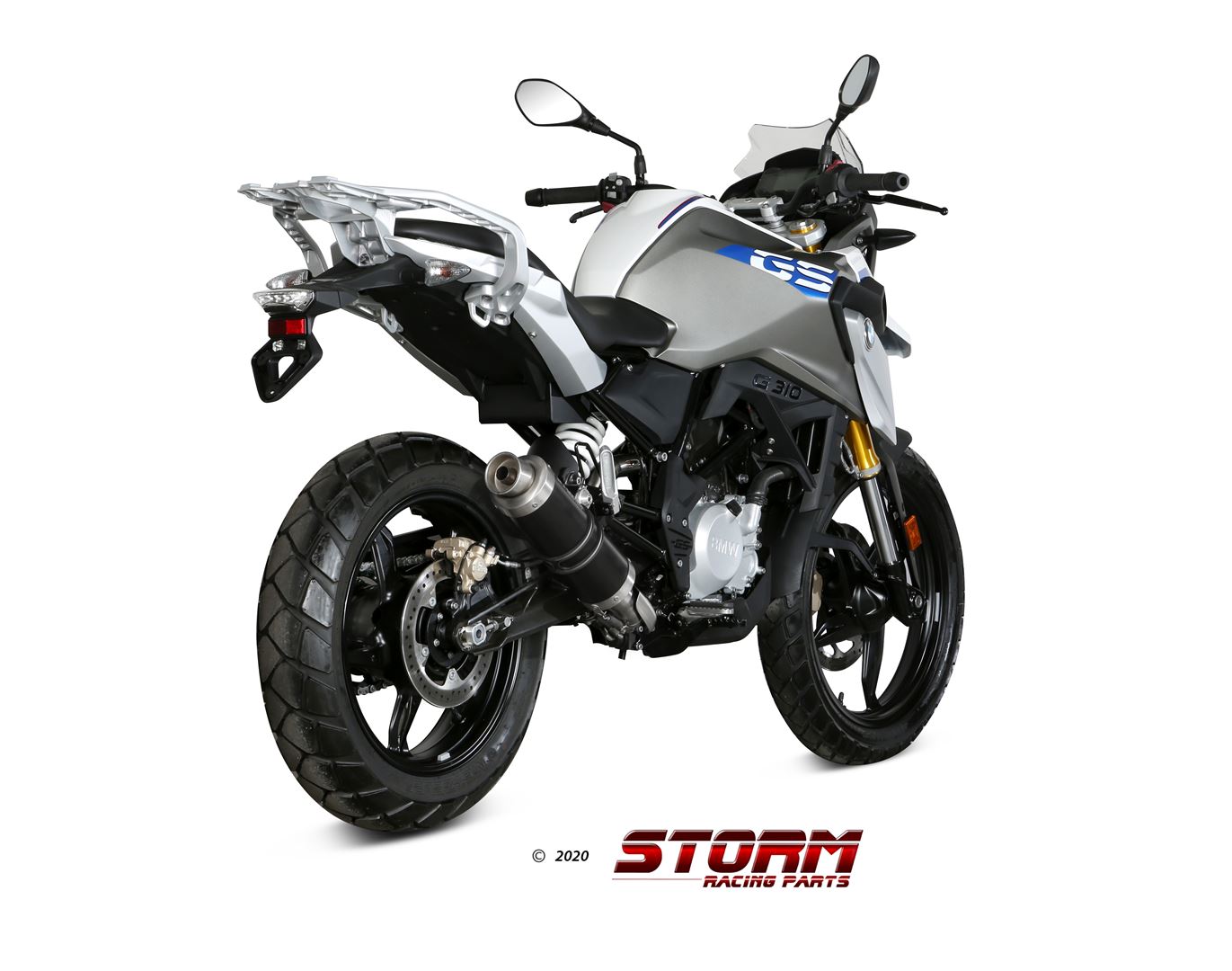 Scarico BMW G 310 GS Storm Gp Inox Nero B.035.LXSB