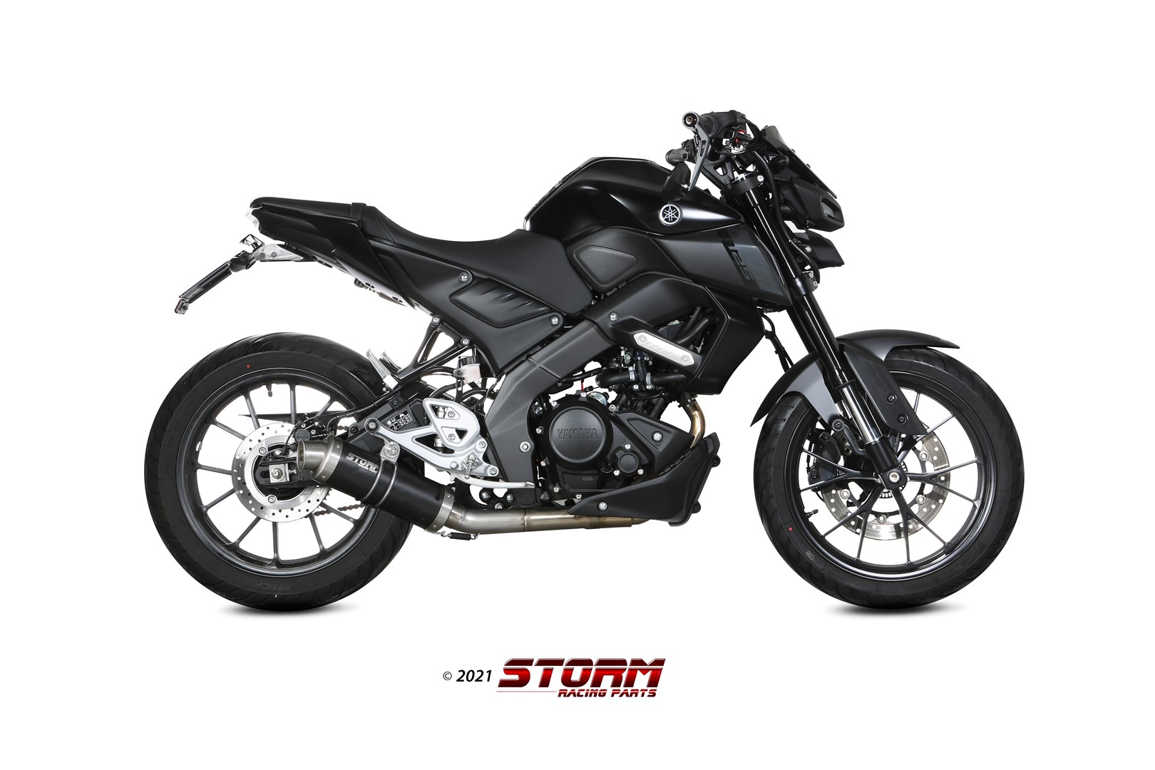 YAMAHA MT-125 Exhaust Storm Gp Black stainless steel Y.067.LXSB