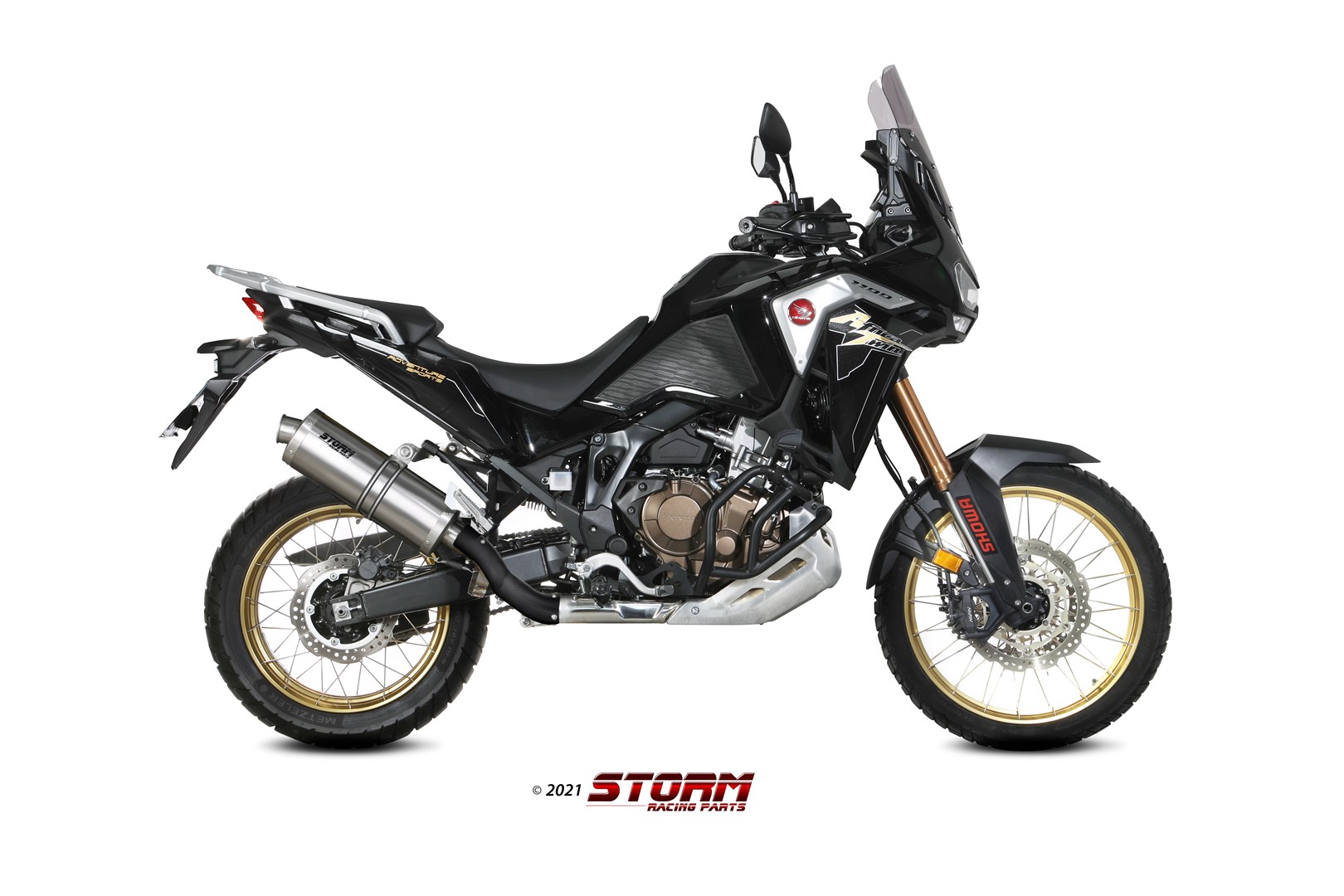 Scarico HONDA CRF 1100 L AFRICA TWIN Storm Oval Inox H.079.LX2