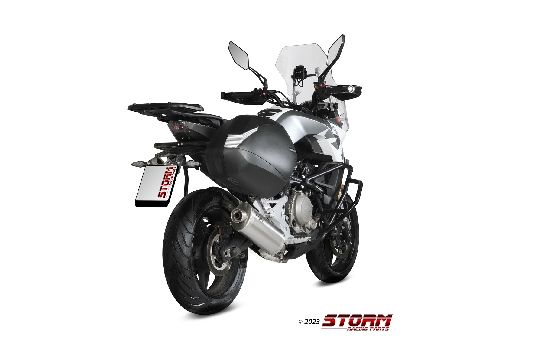 Scarico CF MOTO 650MT Storm Oval Inox CF.002.LX2