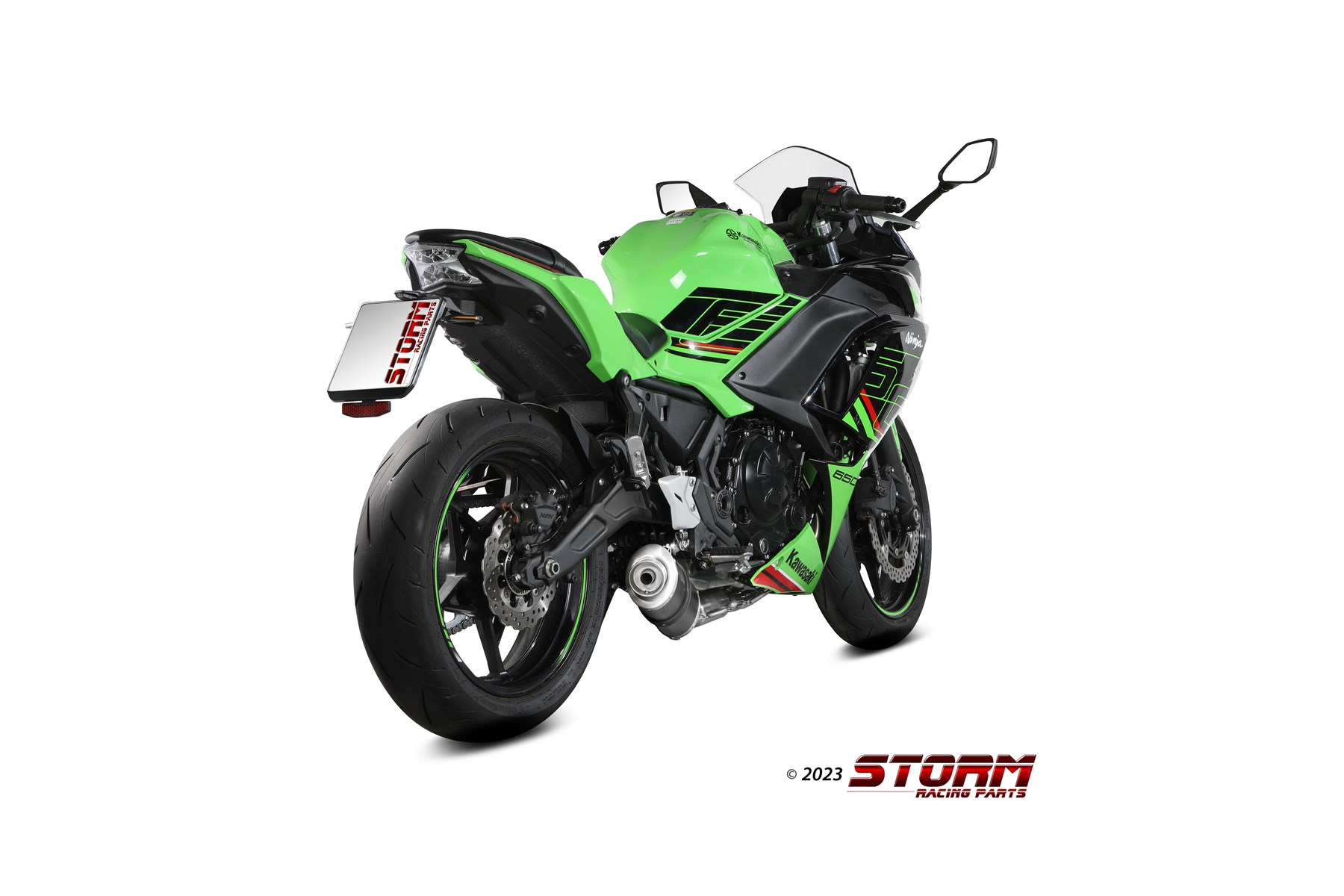 Scarico KAWASAKI NINJA 650 Storm Oval Inox Nero K.057.LX1B 