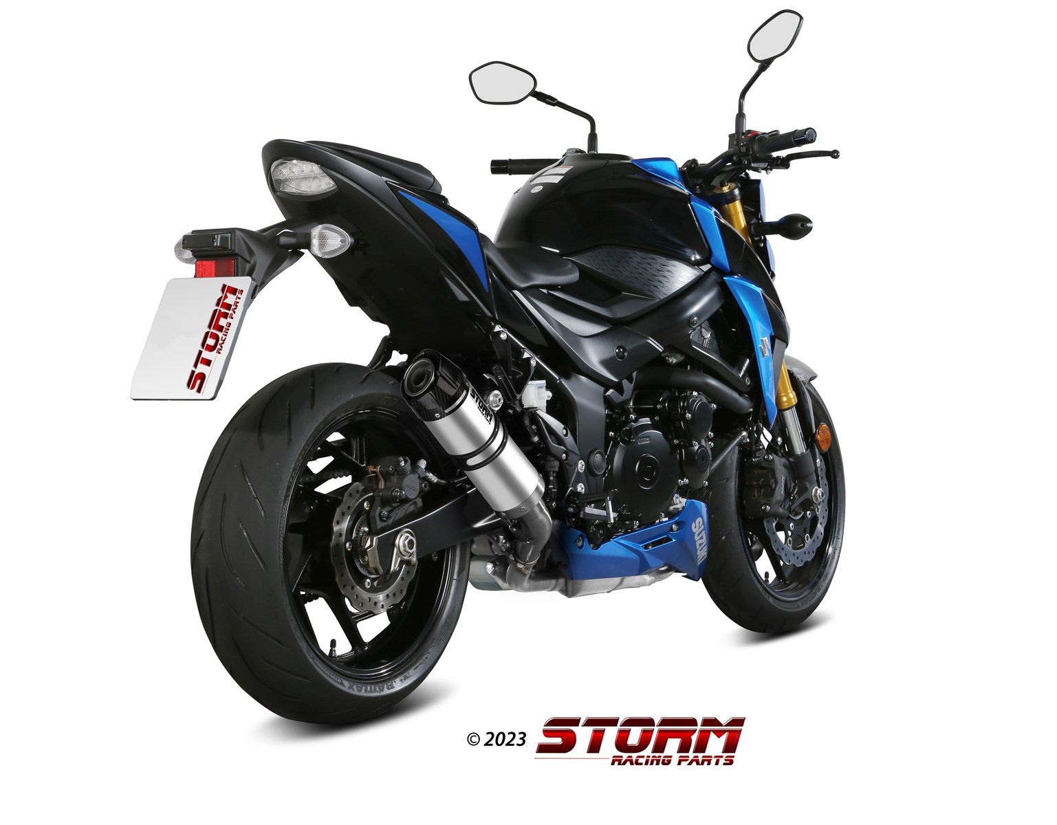 SUZUKI GSX-S 750 Exhaust Storm Gp Stainless steel with carbon cap S.048.LXSC