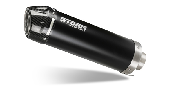 Escape Storm GP Inox black con tapa de carbono